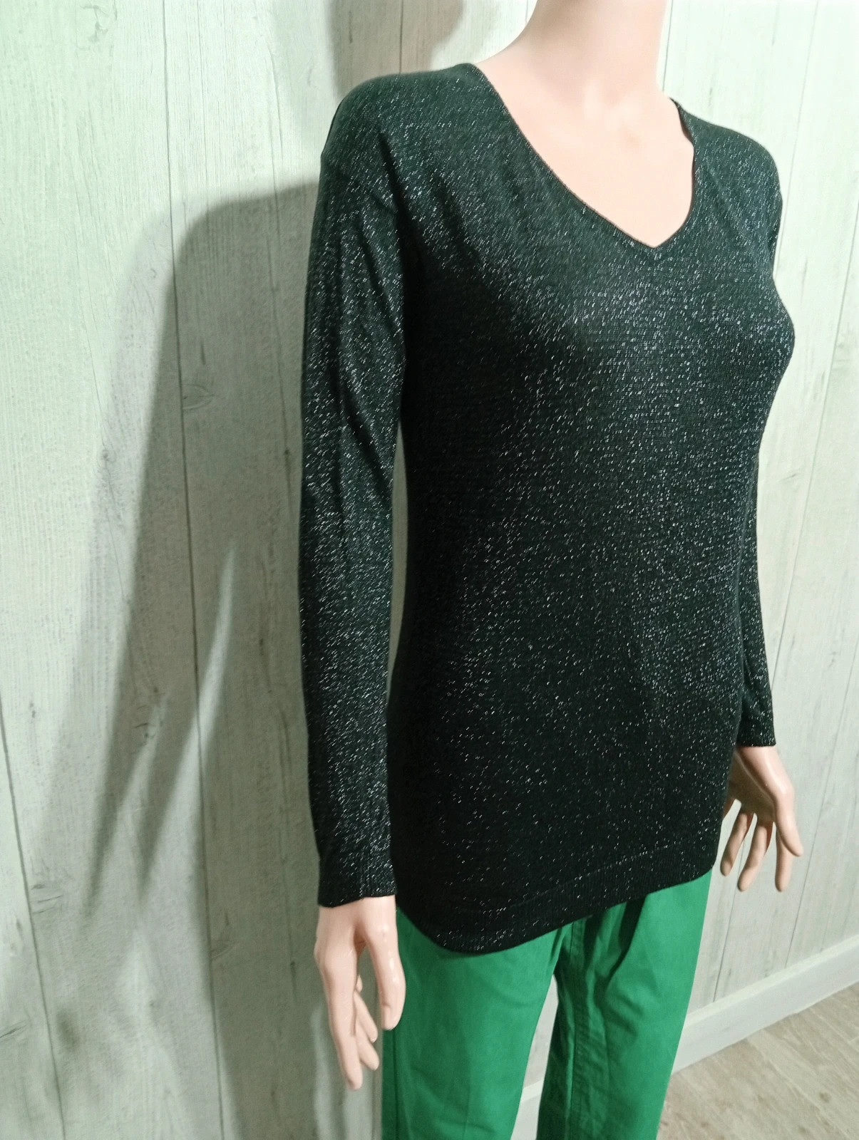 Blouse femme- Taille M/38 - promod- couleur noir et argente – Promod – taille M / 38 / 10 4