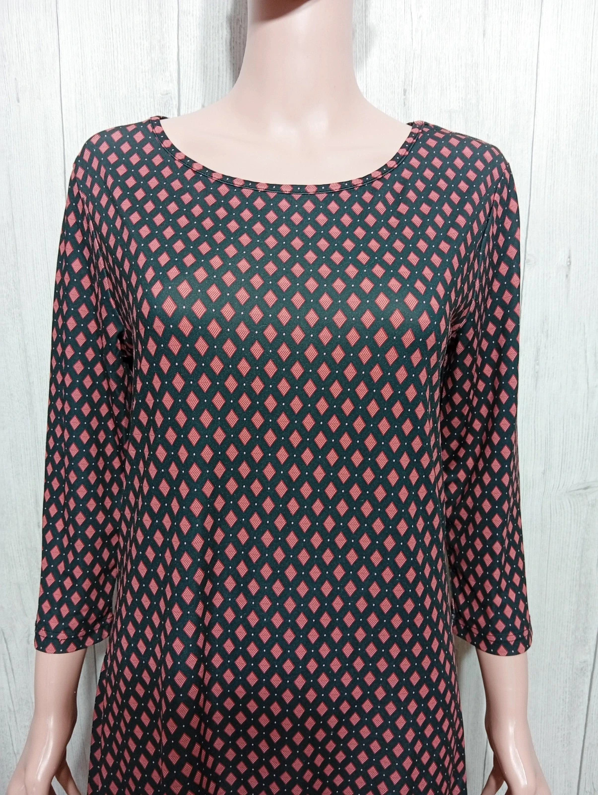 Robe casual femme - Taille M/38- inextenso- couleur noir et bordeaux – In Extenso – taille M / 38 / 10 2