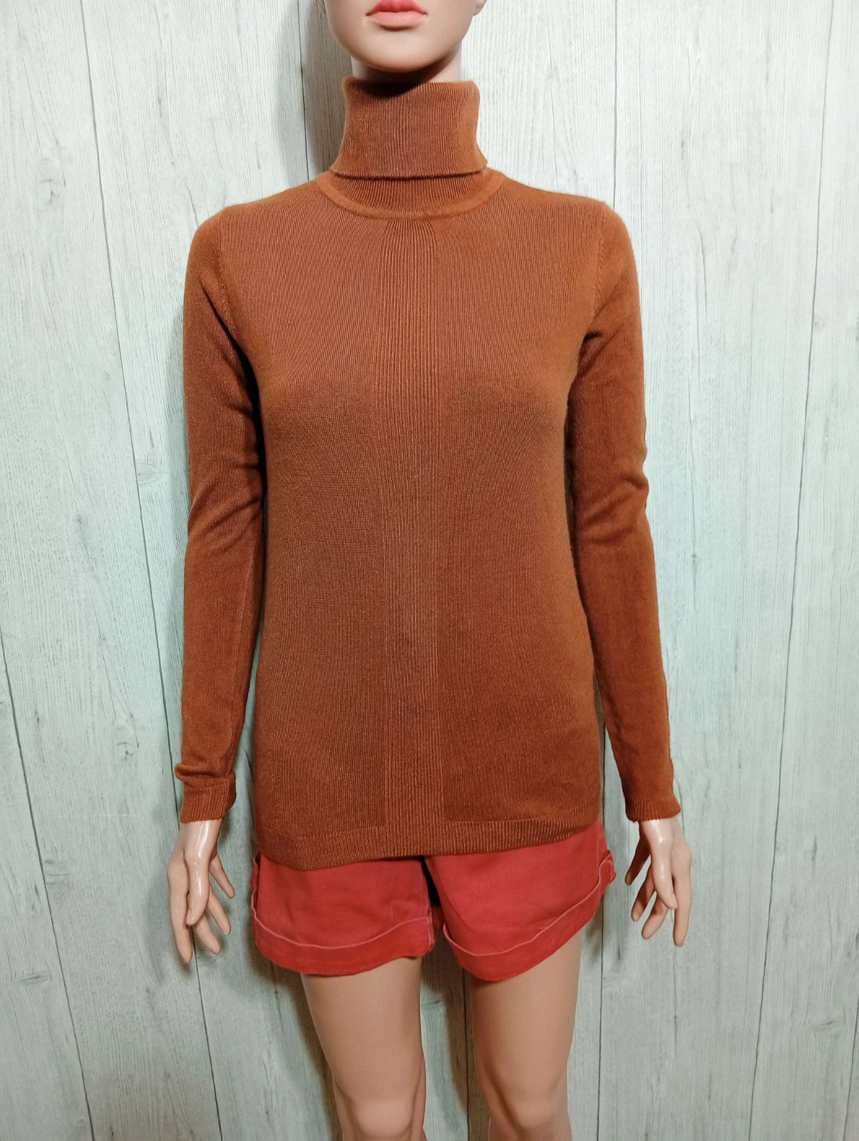 Pull à col roule femme - Taille XS/34- La Halle - couleur marron
