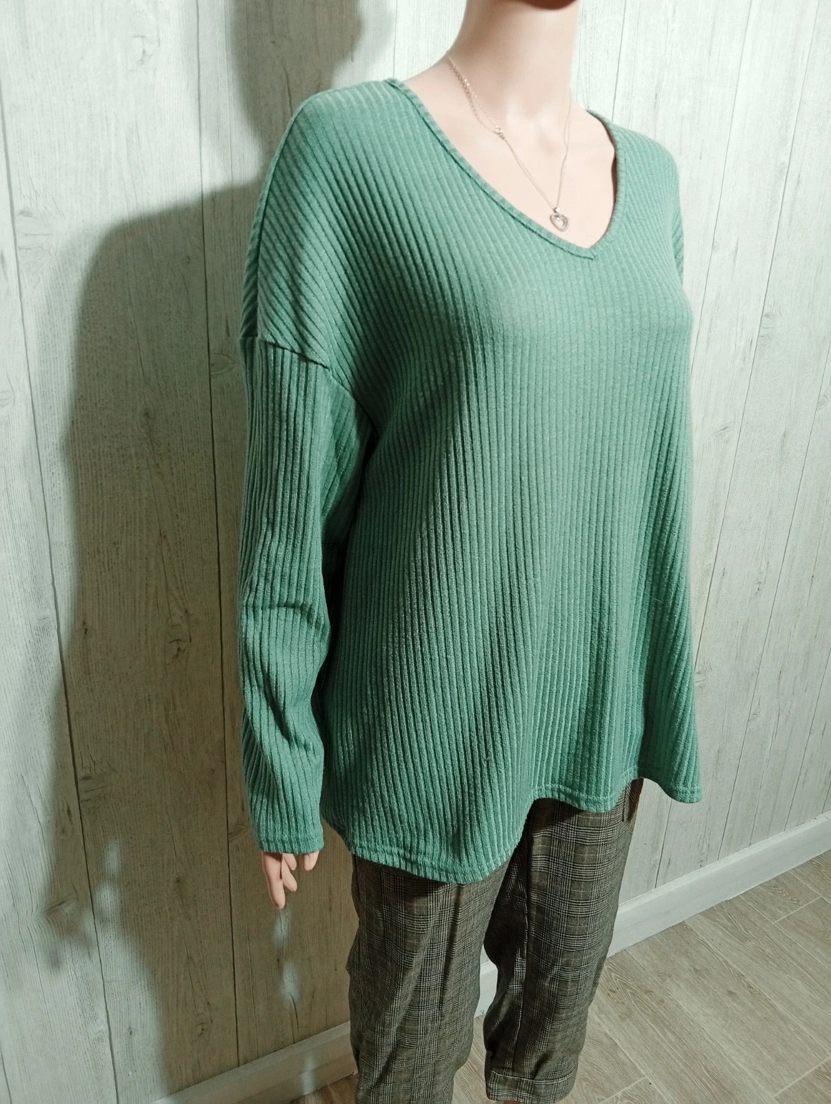 Pull femme - Taille L/40- Shein- couleur vert – Shein – taille L / 40 / 12 4