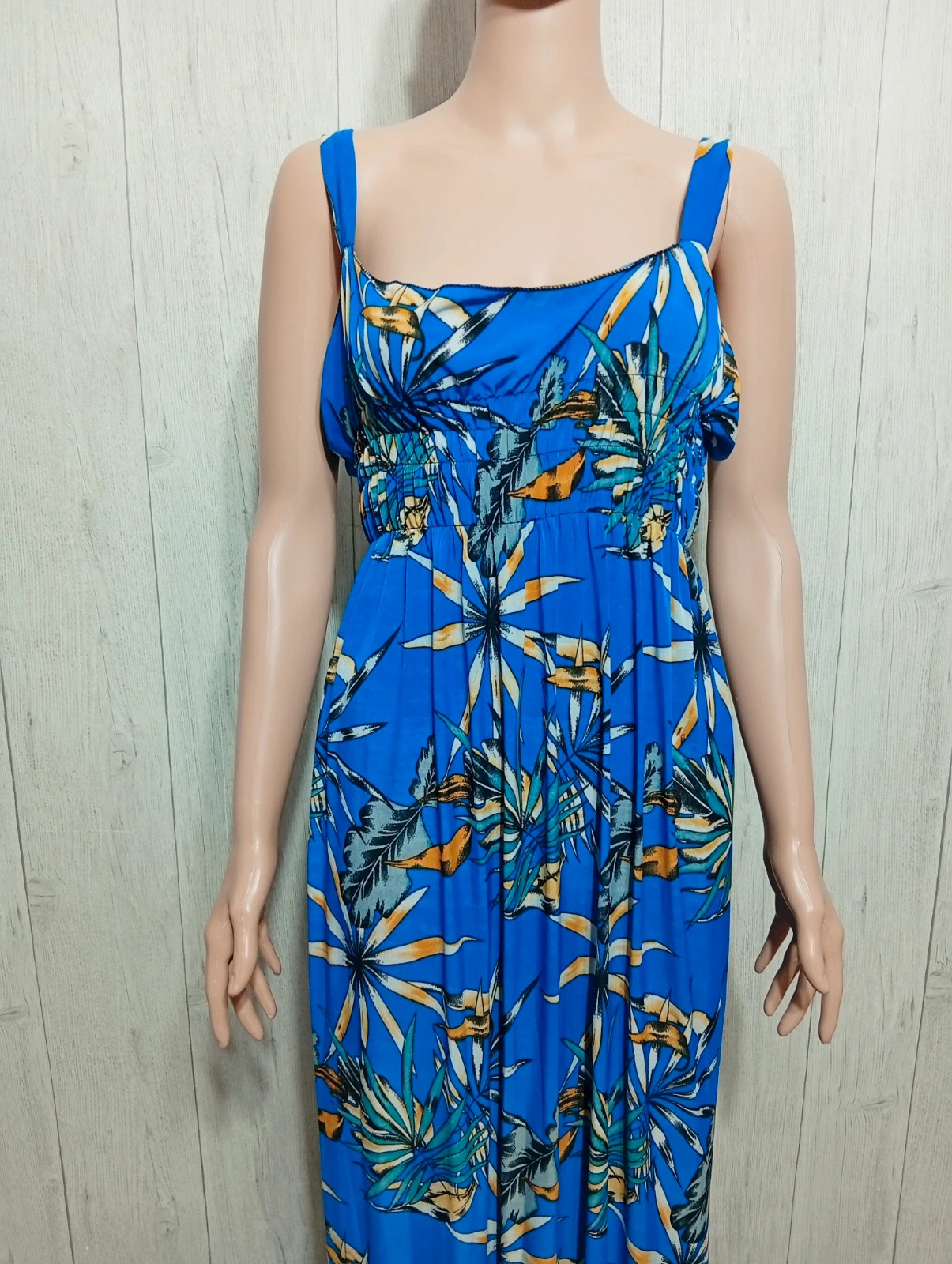 Robe longue femme - Taille unique - One Size - couleur bleu multicolore – One Size – taille Taille unique 2
