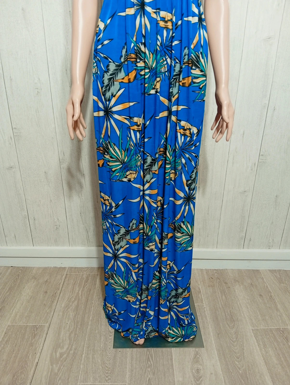 Robe longue femme - Taille unique - One Size - couleur bleu multicolore – One Size – taille Taille unique 3
