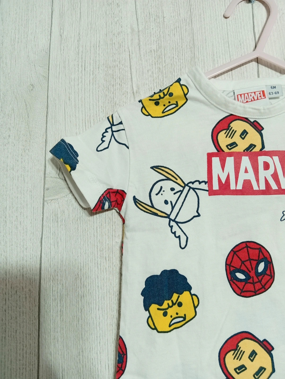 T-shirt garcon - Taille 6 mois ( 63/69 cm) - Marvel - couleur blanc multicolore – Marvel – taille 3-6 mois / 62 cm 4