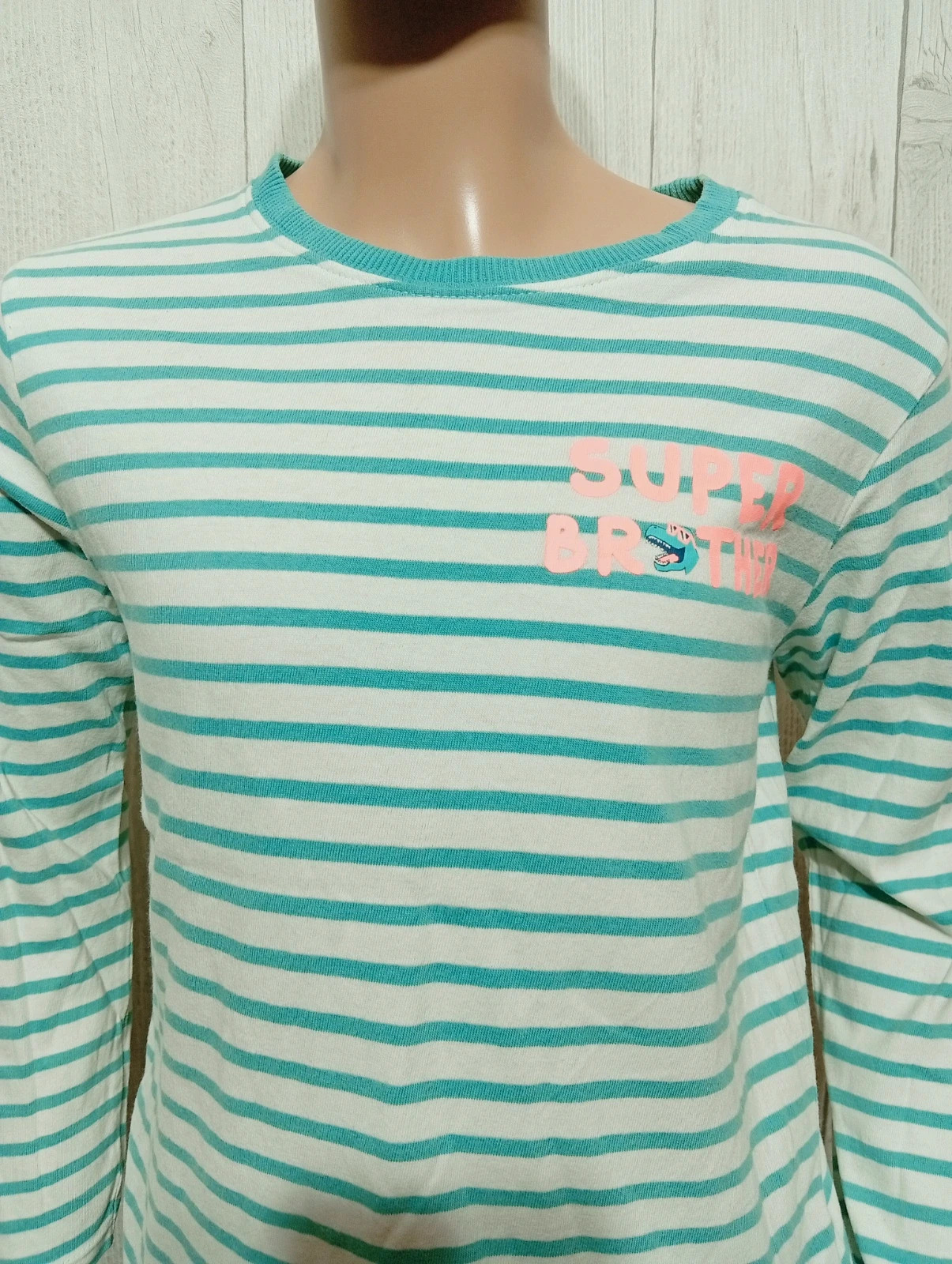 T-shirt manche longue garcon- Taille 8 ans (128 cm) - Tape à loeil- Couleur menthe et blanc – Tape à l'œil – taille 8 ans / 128 cm 2