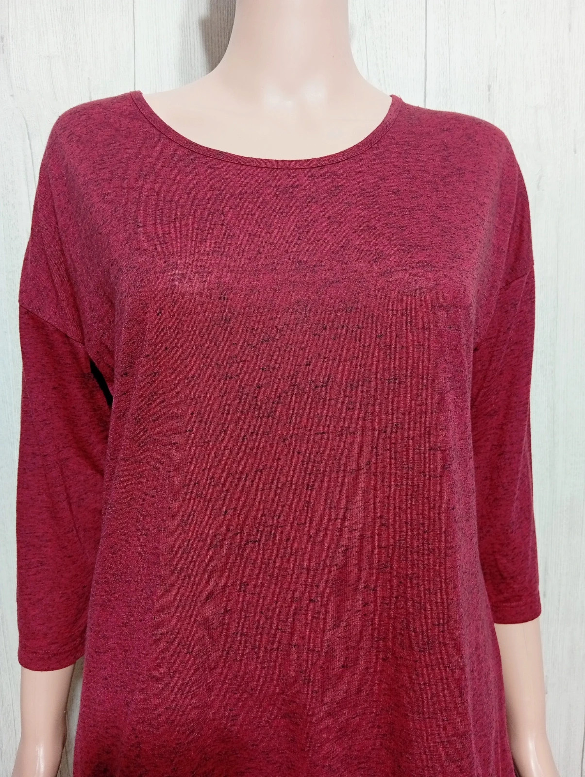 Blouse femme- Taille M/38- Kiabi - couleur noir et bordeaux – Kiabi – taille M / 38 / 10 2