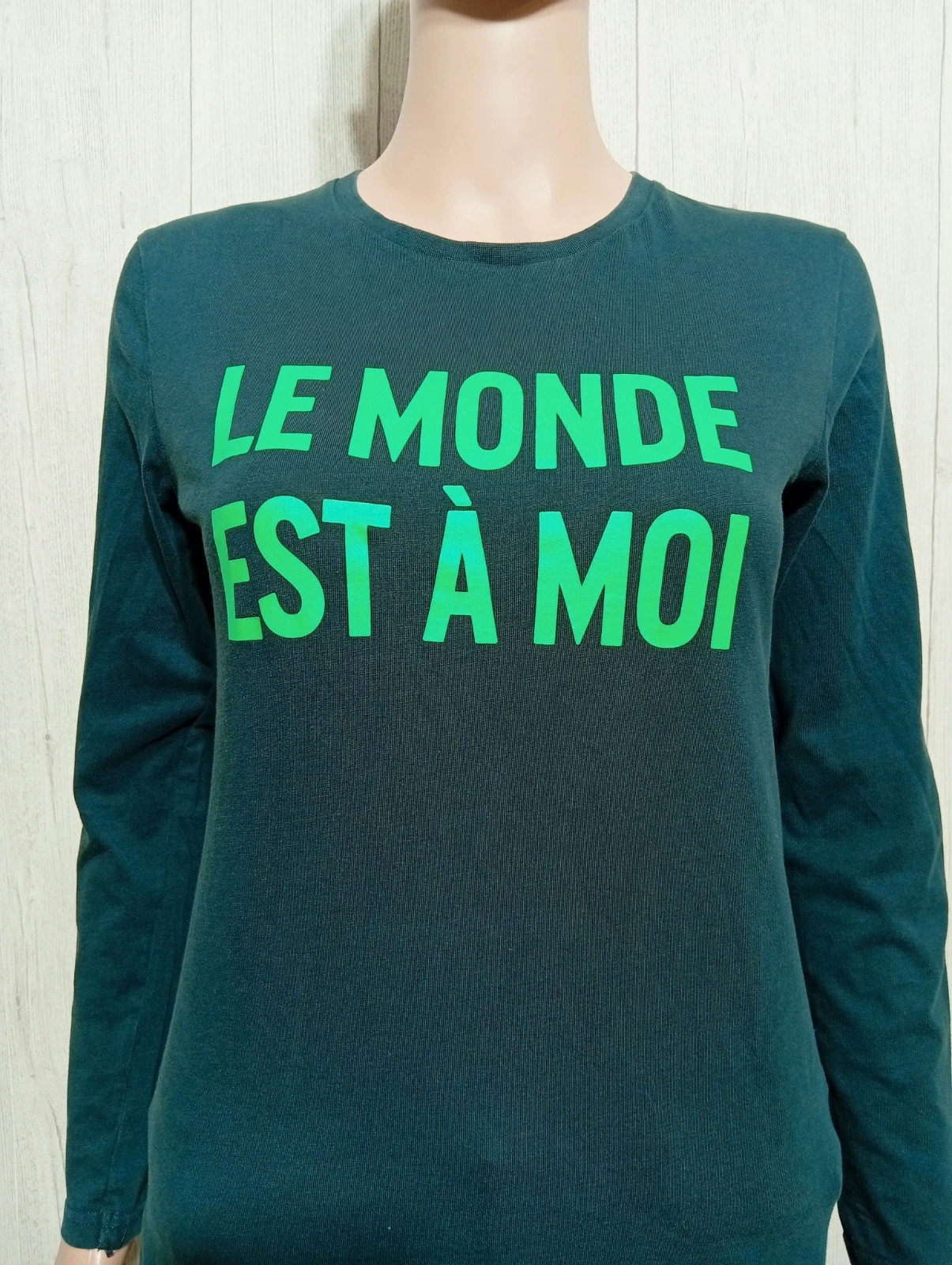 T-shirt manche longue fille- Taille 14ans ( 164 cm) - tape a loeil- Couleur marine et vert – Tape à l'œil – taille 14 ans / 164 cm 2