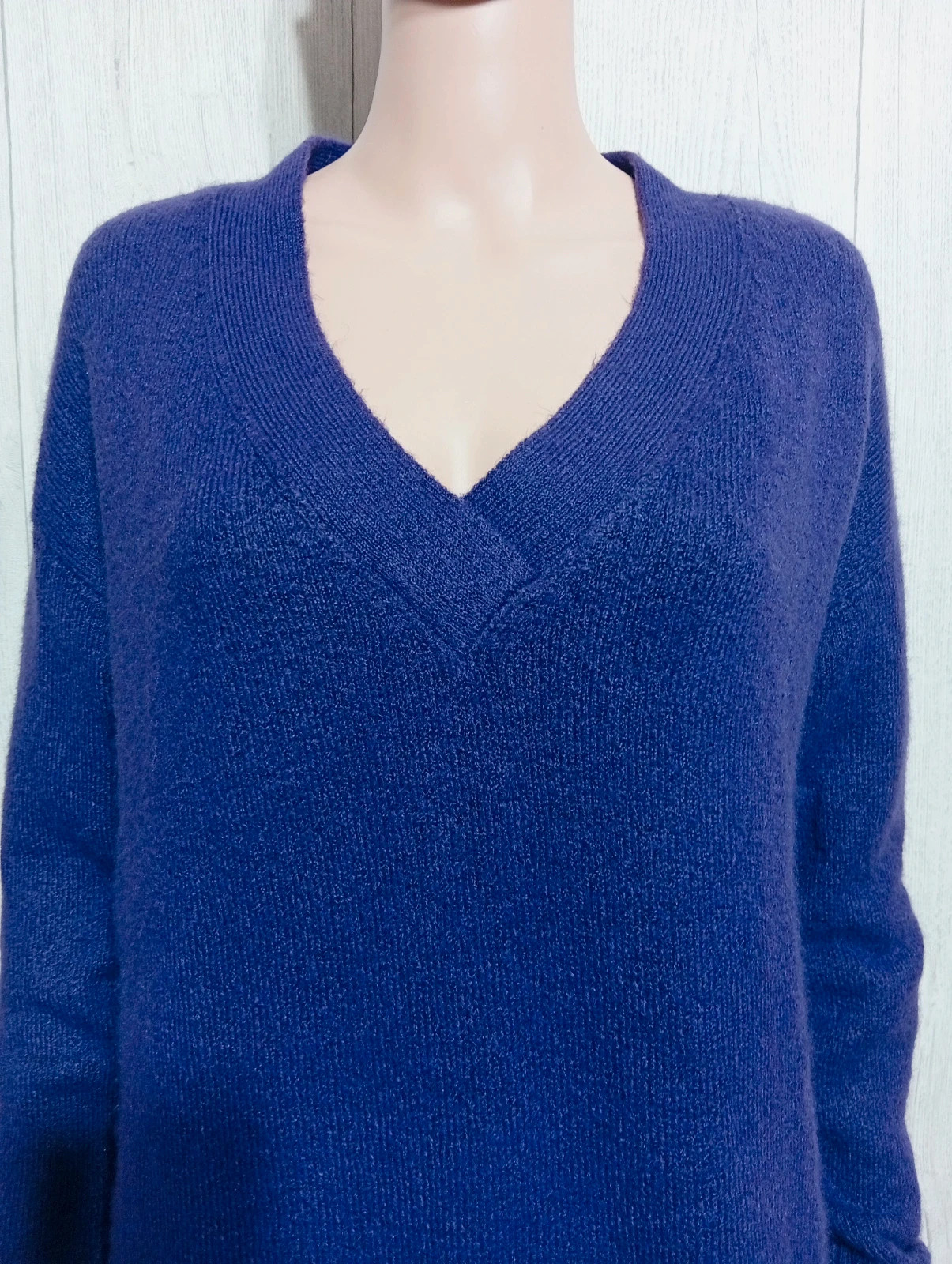 Pull col V femme - Taille M/38 - La Halle - couleur violet – La Halle – taille M / 38 / 10 2