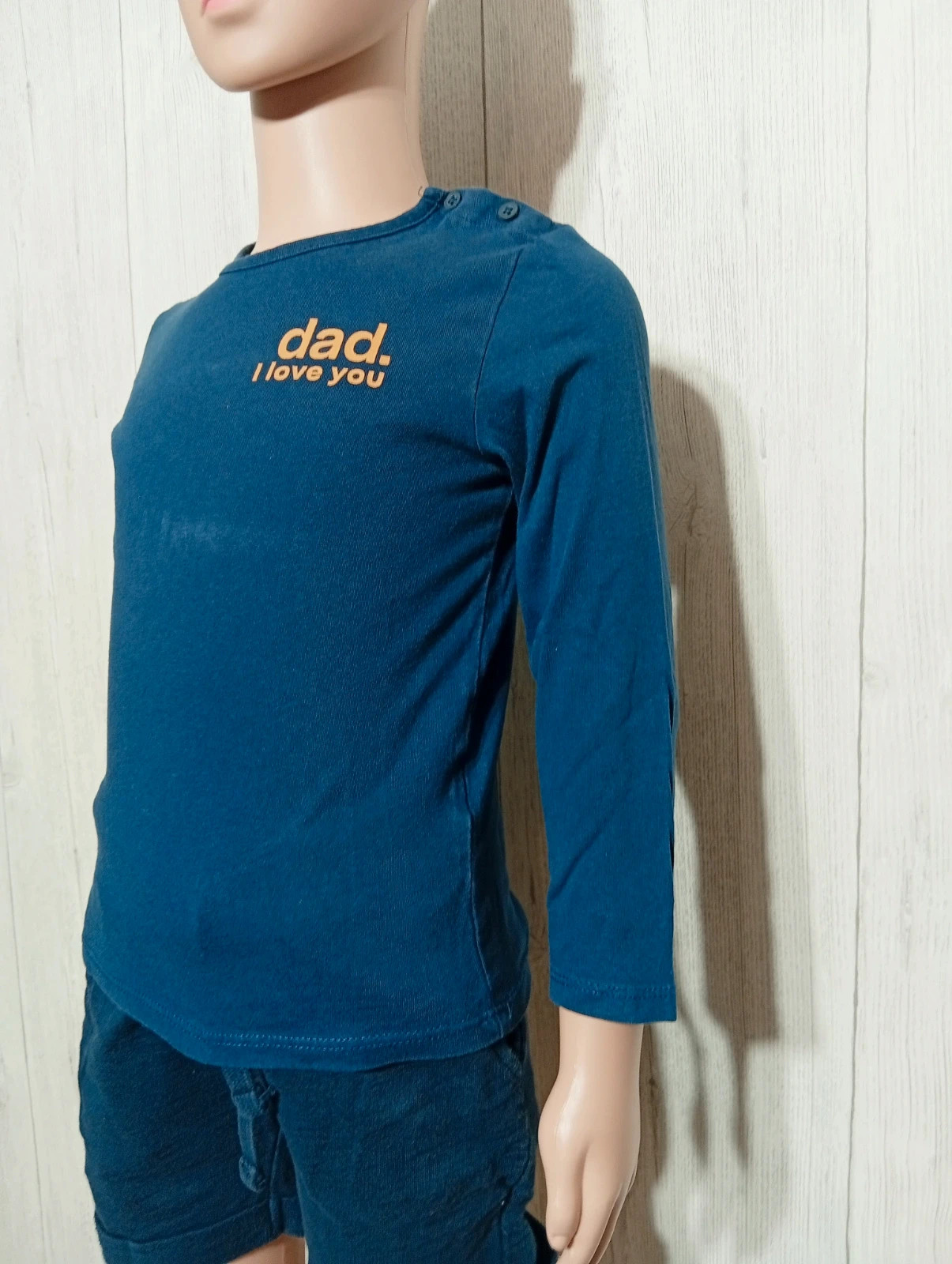 T-shirt garcon - Taille 3 ans ( 94 cm) - Kiabi - couleur marine et moutarde – Kiabi – taille 3 ans / 98 cm 5