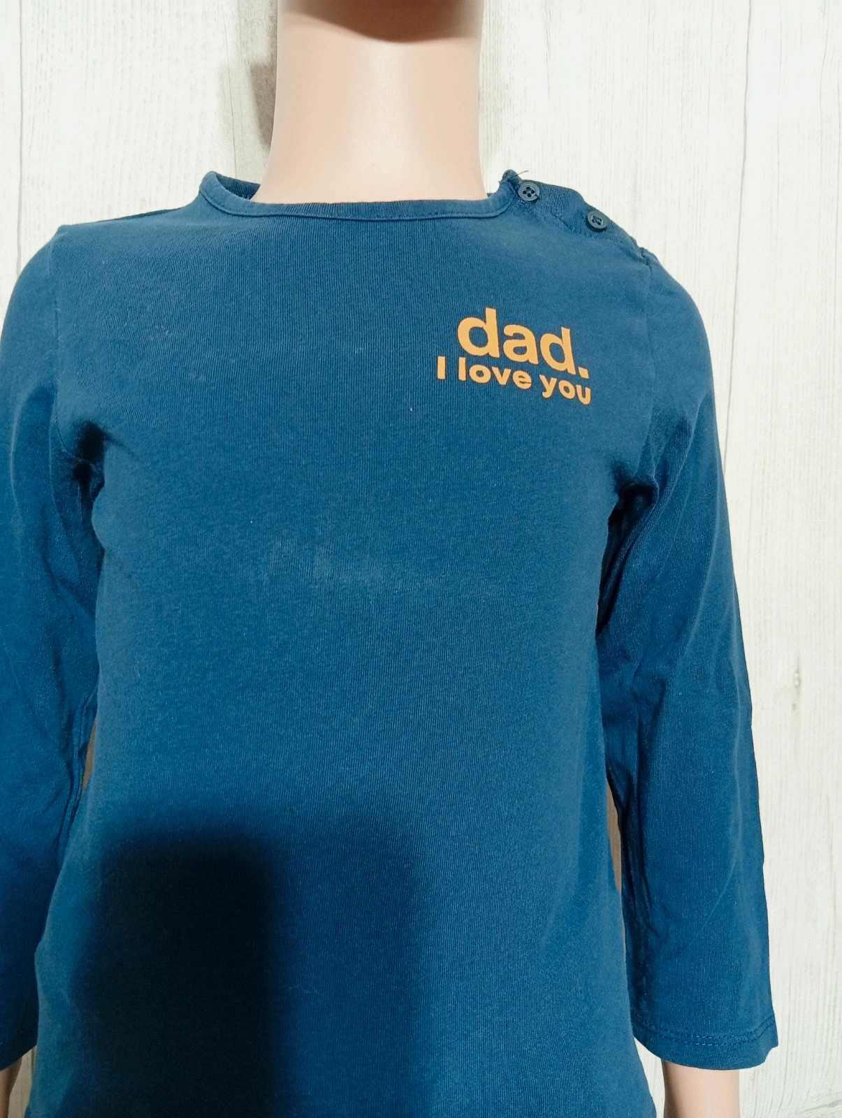 T-shirt garcon - Taille 3 ans ( 94 cm) - Kiabi - couleur marine et moutarde – Kiabi – taille 3 ans / 98 cm 2