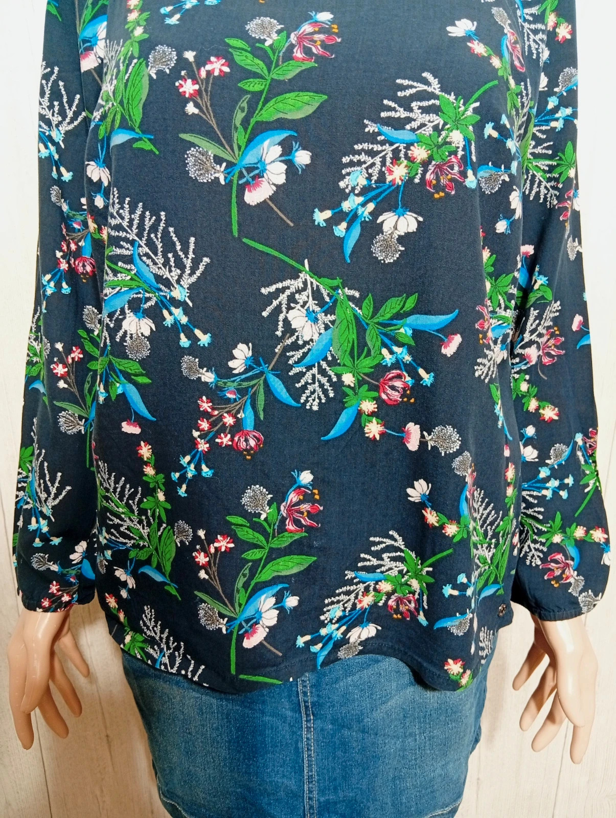 Blouse manche longue femme - Taille S/36 - CECIL - couleur marine multicolore – Cecil – taille S / 36 / 8 3