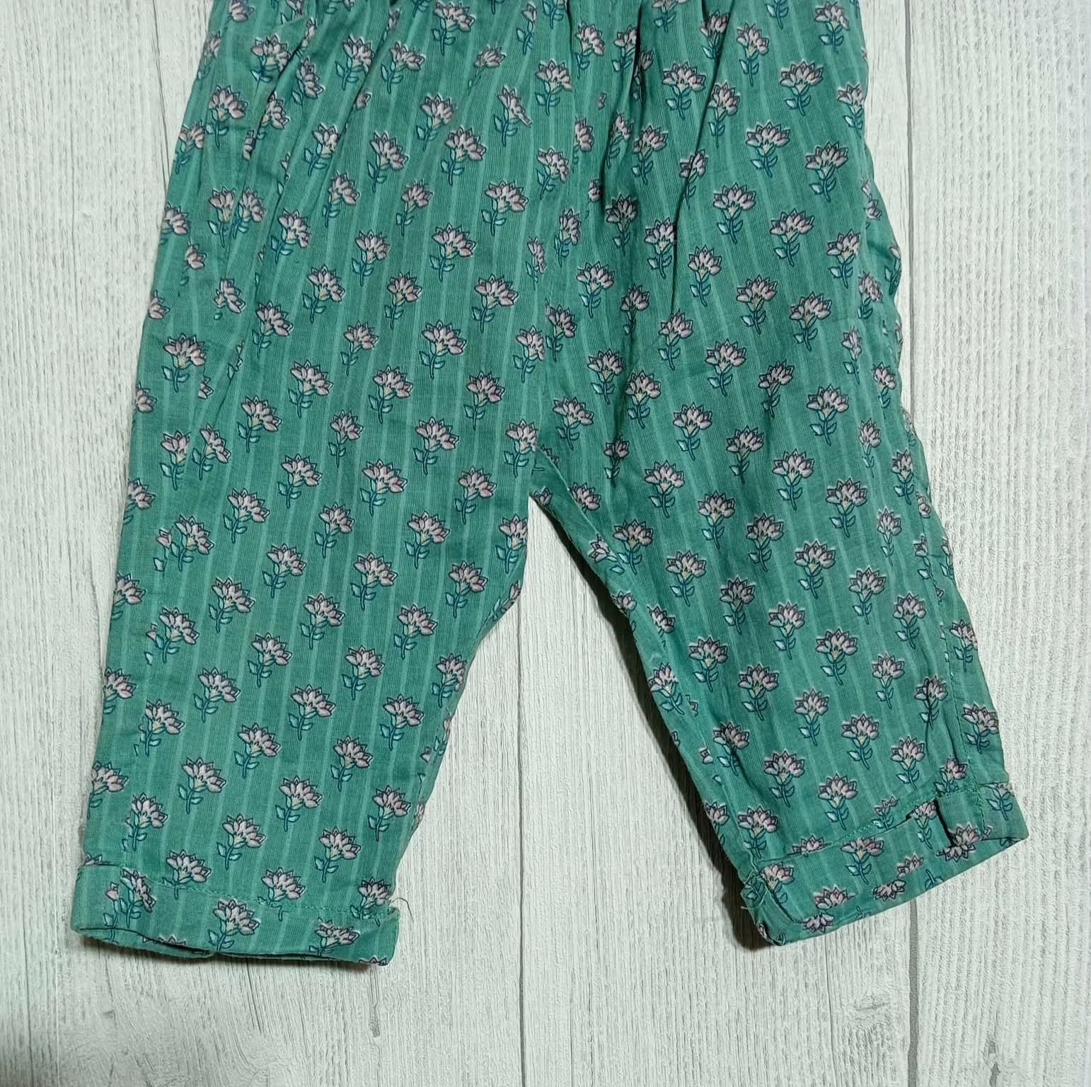 Sarouel fille - Taille 9 mois ( 71 cm) - Tape à loeil - couleur vert et rose – Tape à l'œil – taille 9-12 mois / 74 cm 3