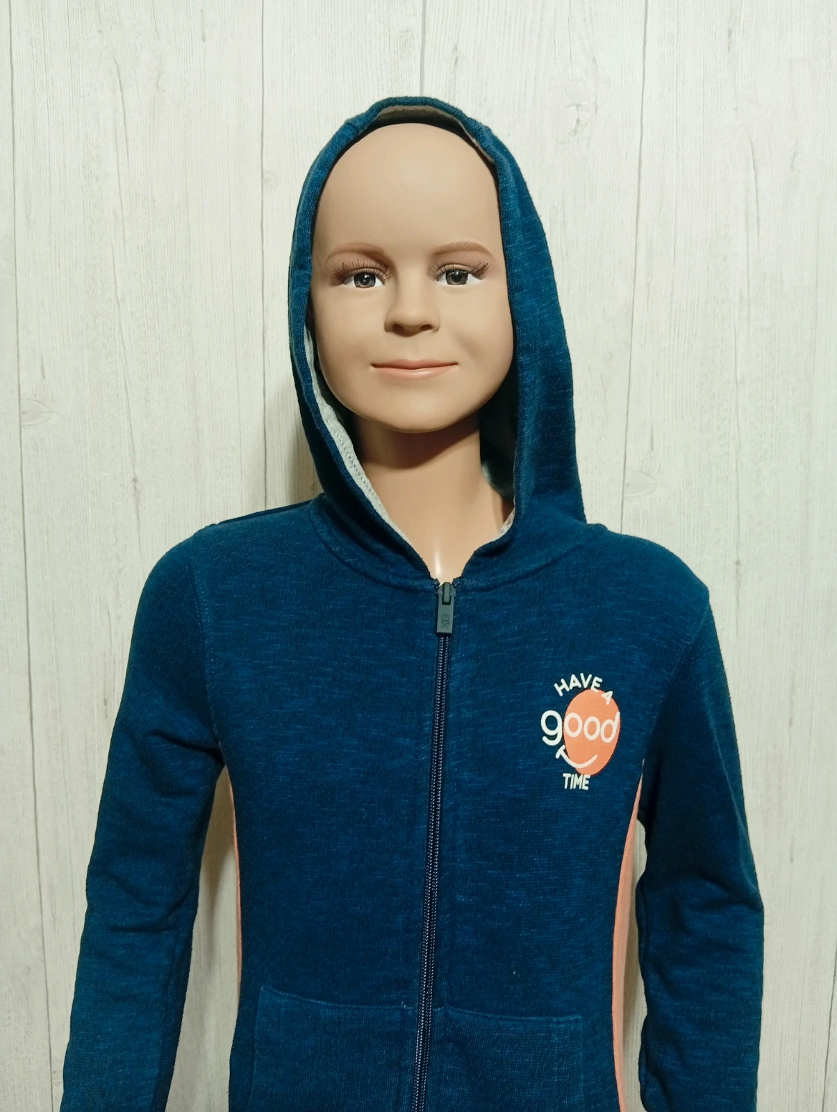 Gilet fille - taille 8 ans (128 cm) - Okaidi - couleur marine et corail – Okaïdi – taille 8 ans / 128 cm 2