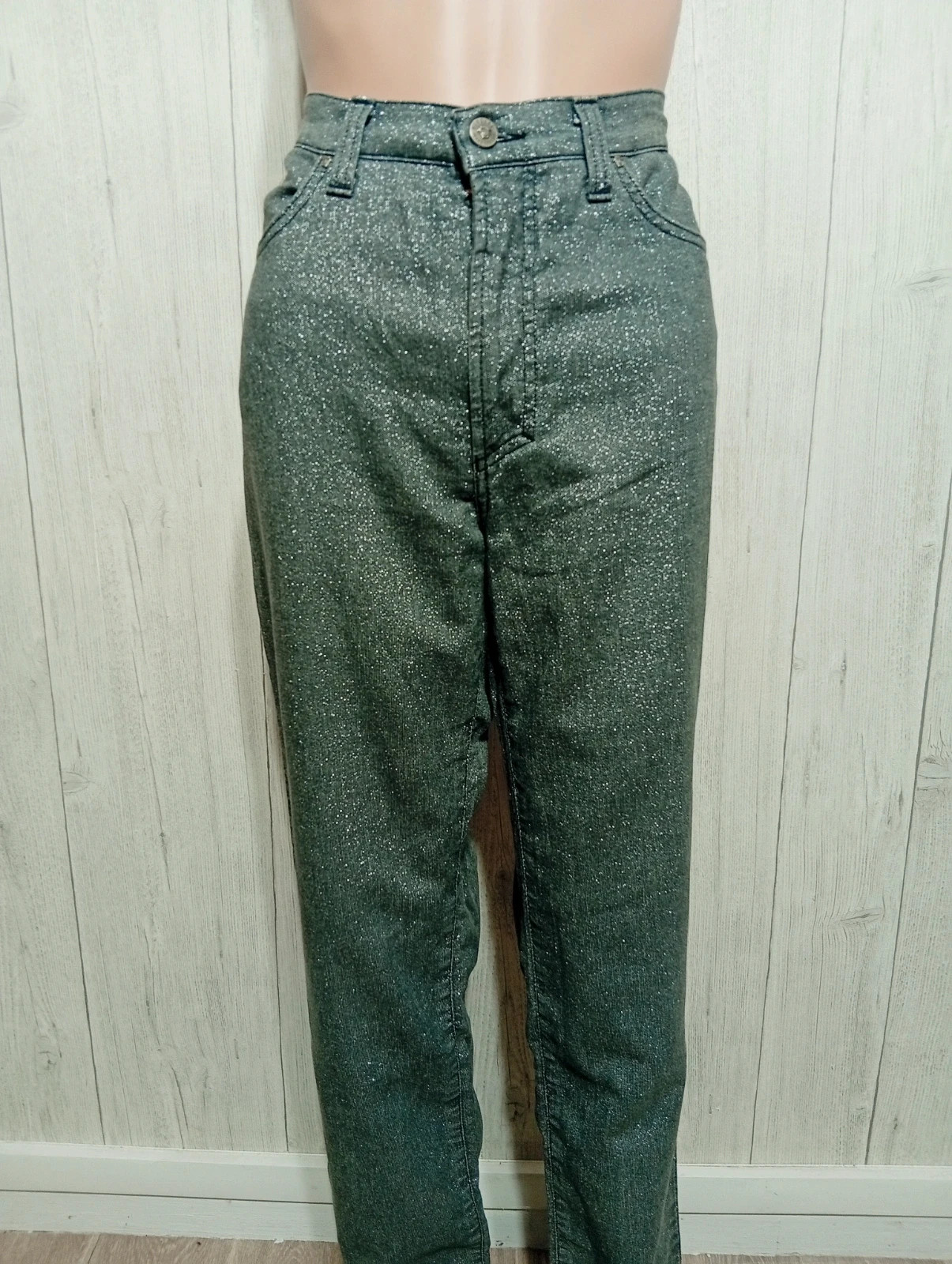 Pantalon femme - taille XL/42- Versace Jeans Couture- couleur gris argente- neuf – Versace Jeans Couture – taille XL / 42 / 14 2