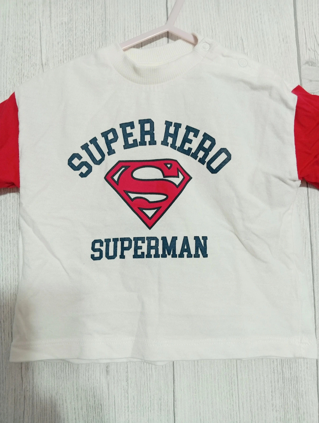 T-shirt manche courte garcon- taille 6 mois ( 68 cm) -superman- couleur blanc rouge et noir – Superman – taille 6-9 mois / 68 cm 2