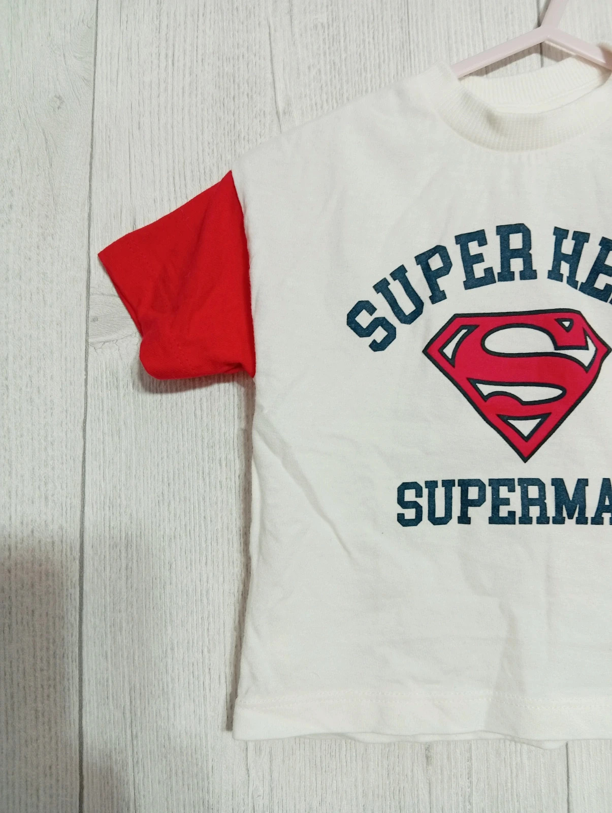 T-shirt manche courte garcon- taille 6 mois ( 68 cm) -superman- couleur blanc rouge et noir – Superman – taille 6-9 mois / 68 cm 3