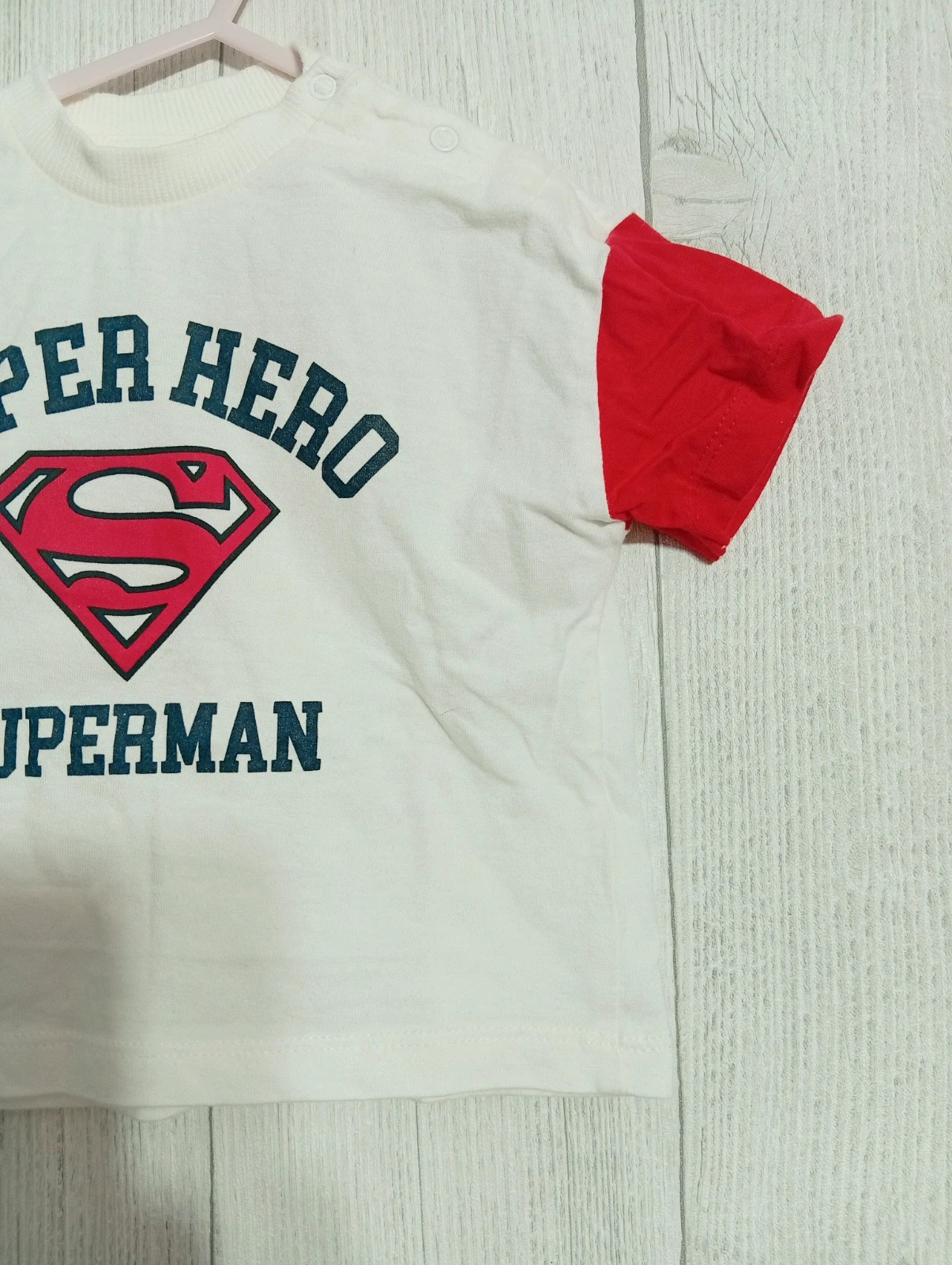 T-shirt manche courte garcon- taille 6 mois ( 68 cm) -superman- couleur blanc rouge et noir – Superman – taille 6-9 mois / 68 cm 4