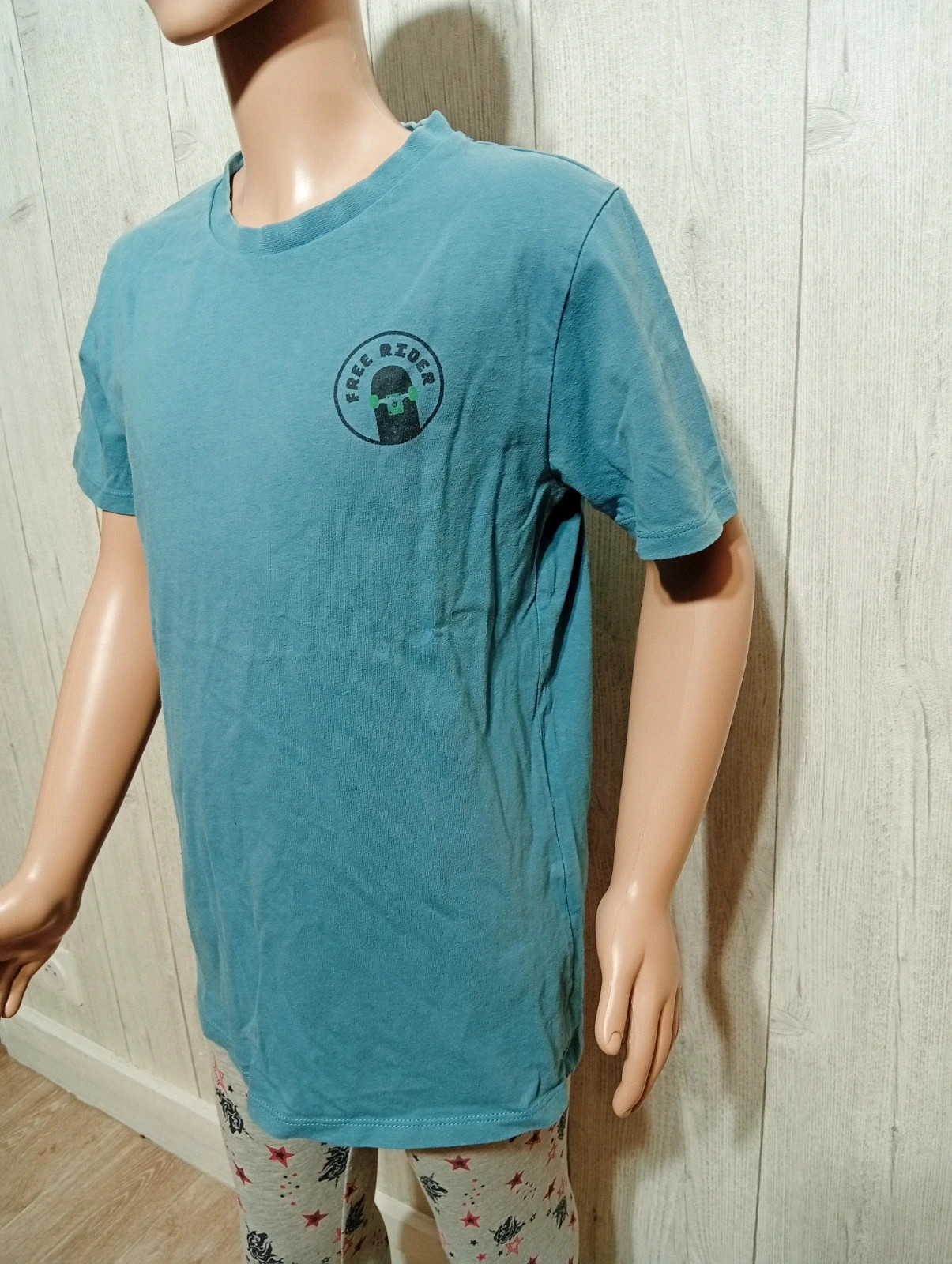 T-shirt manche courte garcon - Taille 12 ans (150 cm ) - RR- couleur bleu et noir – RR – taille 12 ans / 152 cm 5
