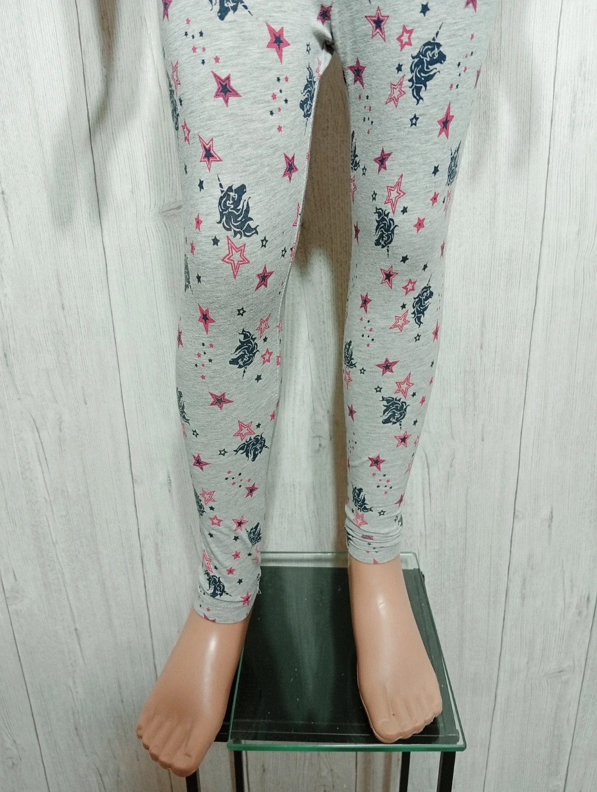 Leggins fille - Taille 8 ans ( 125/131 cm ) -inextenso - couleur gris marine et fushia – In Extenso – taille 8 ans / 128 cm 3