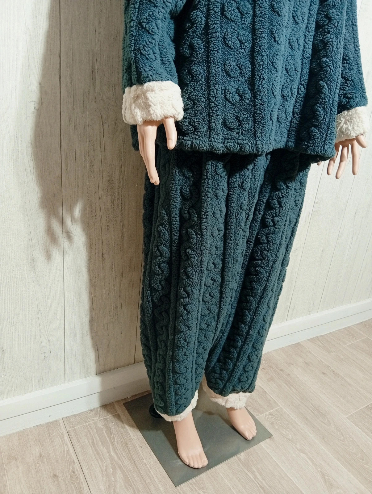 Ensemble de pyjama 2 pièces femme - Taille XXL/44- couleur gris et blanc – taille XXL / 44 / 16 5