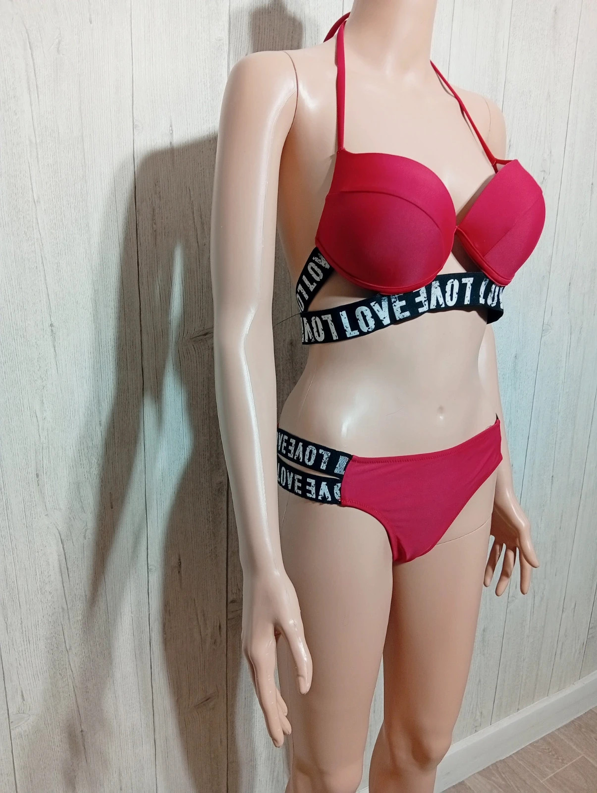 Ensemble maillot de bain 2 pièces femme- taille XL/42 - Inoo - couleur rouge noir et blanc – Inoo Beach – taille XL / 42 / 14 4