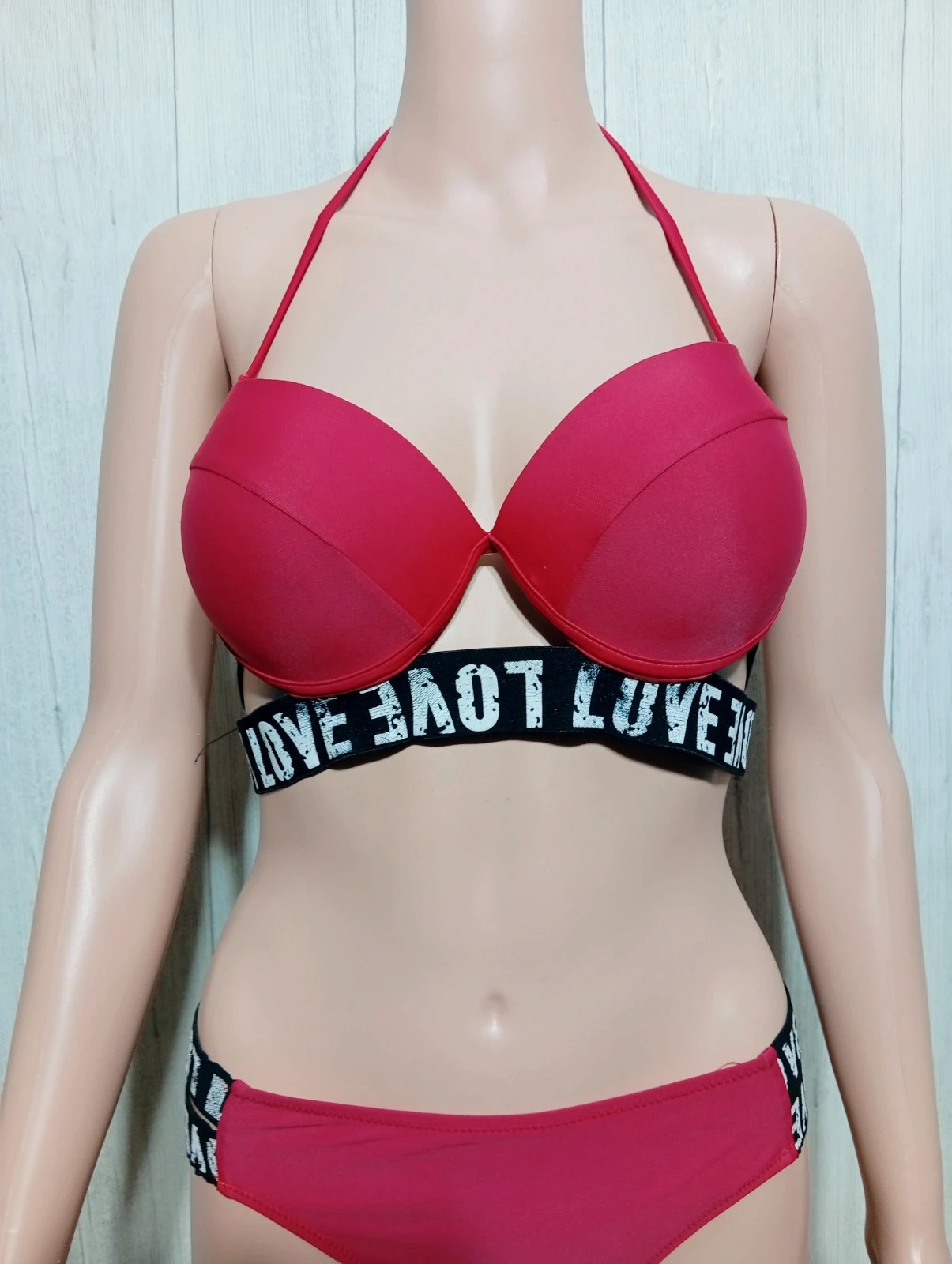 Ensemble maillot de bain 2 pièces femme- taille XL/42 - Inoo - couleur rouge noir et blanc – Inoo Beach – taille XL / 42 / 14 2