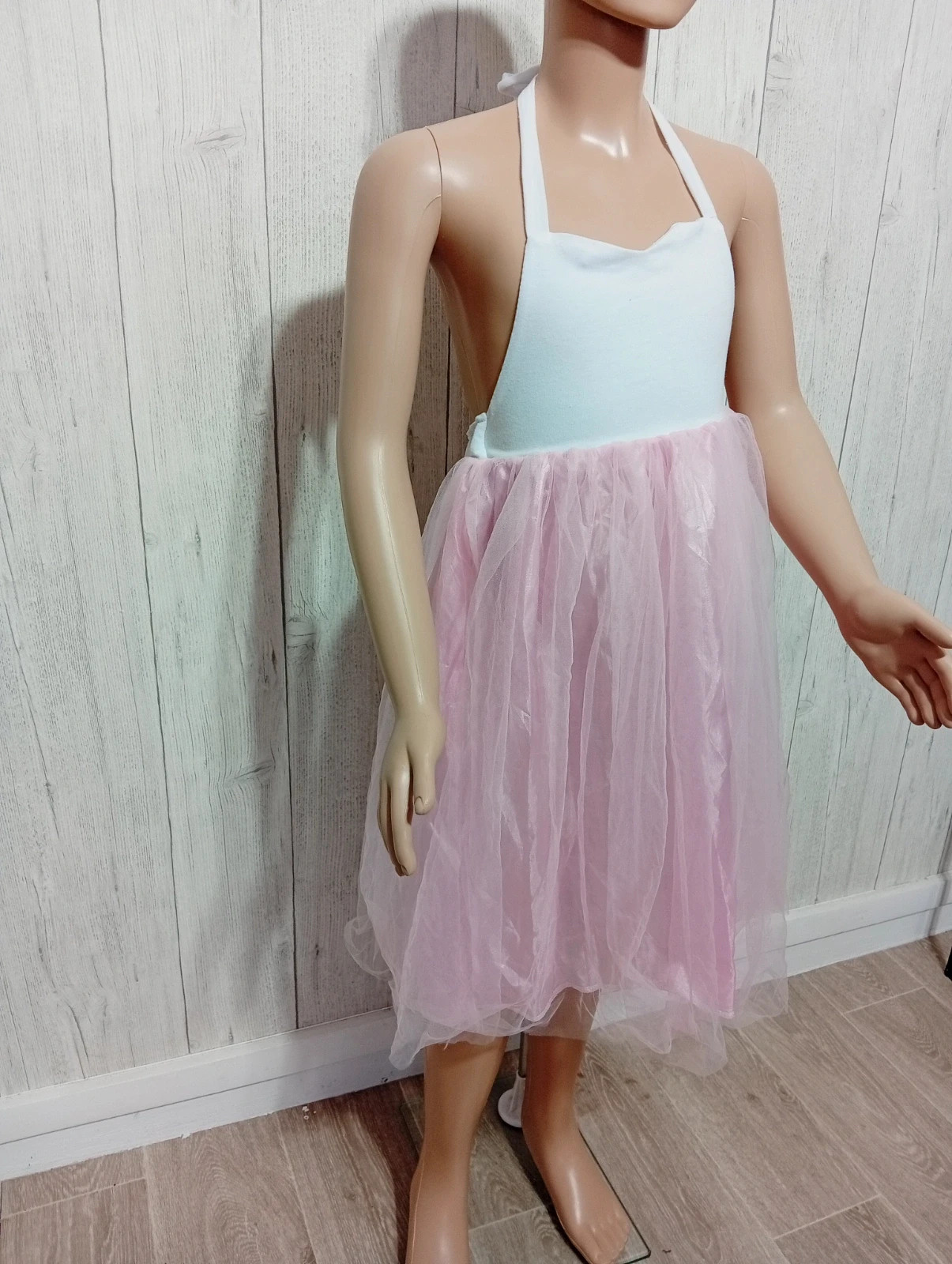 Robe fille - Taille 8 ans - Couleur rose et blanc – taille 8 ans / 128 cm 4