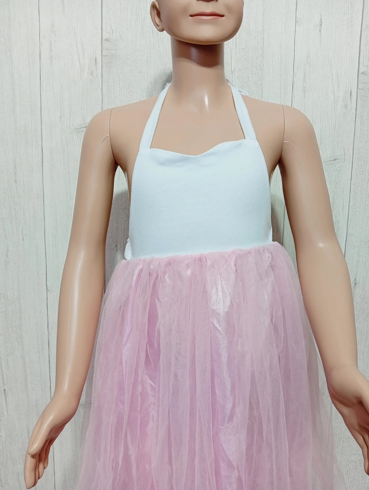 Robe fille - Taille 8 ans - Couleur rose et blanc – taille 8 ans / 128 cm 2