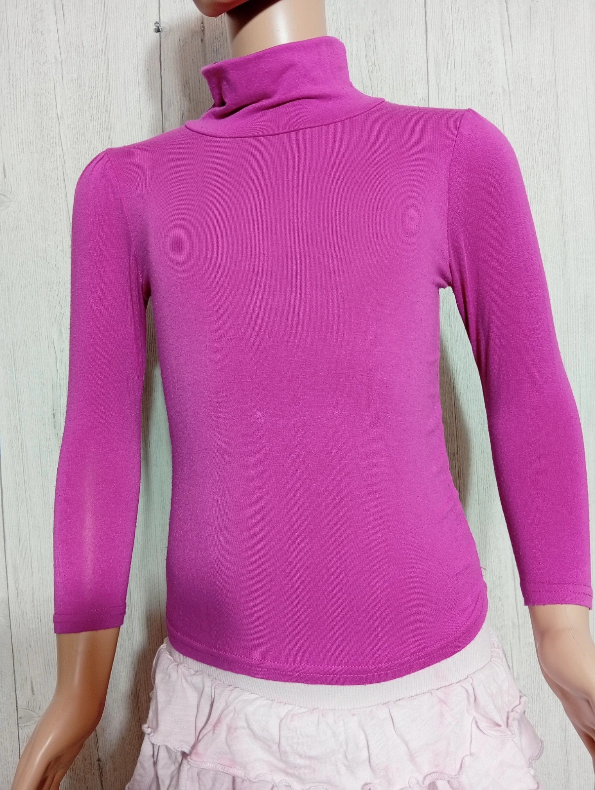 Pull à col roule fille - Taille 5 ans - Eldys - couleur fushia – Eldys – taille 5 ans / 110 cm 3