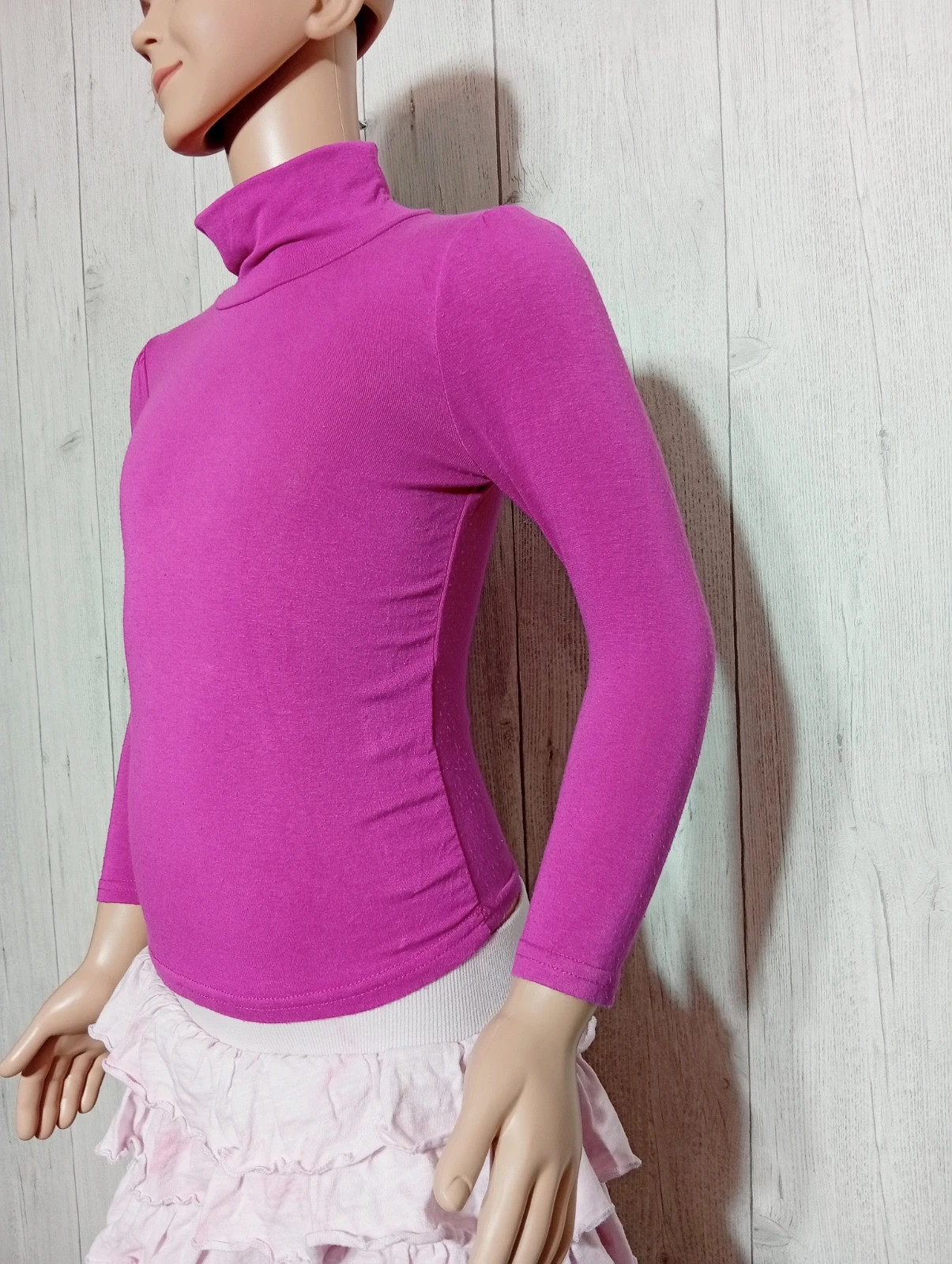 Pull à col roule fille - Taille 5 ans - Eldys - couleur fushia – Eldys – taille 5 ans / 110 cm 5