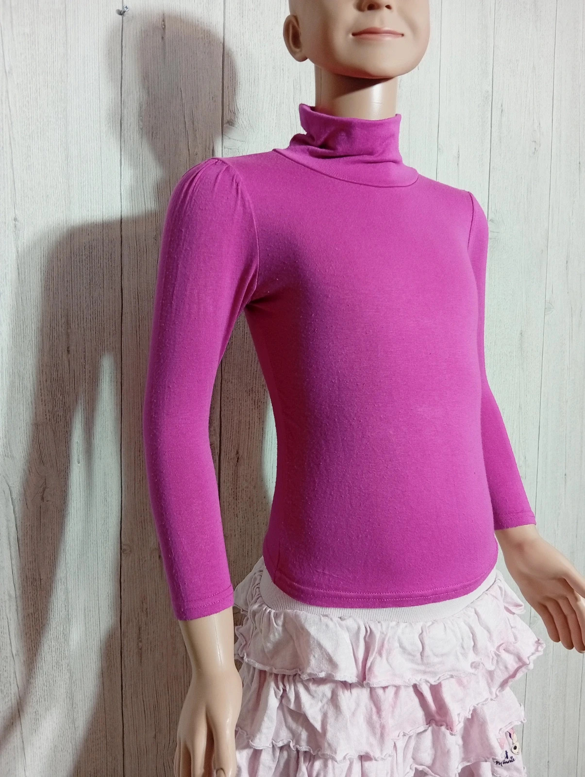 Pull à col roule fille - Taille 5 ans - Eldys - couleur fushia – Eldys – taille 5 ans / 110 cm 4