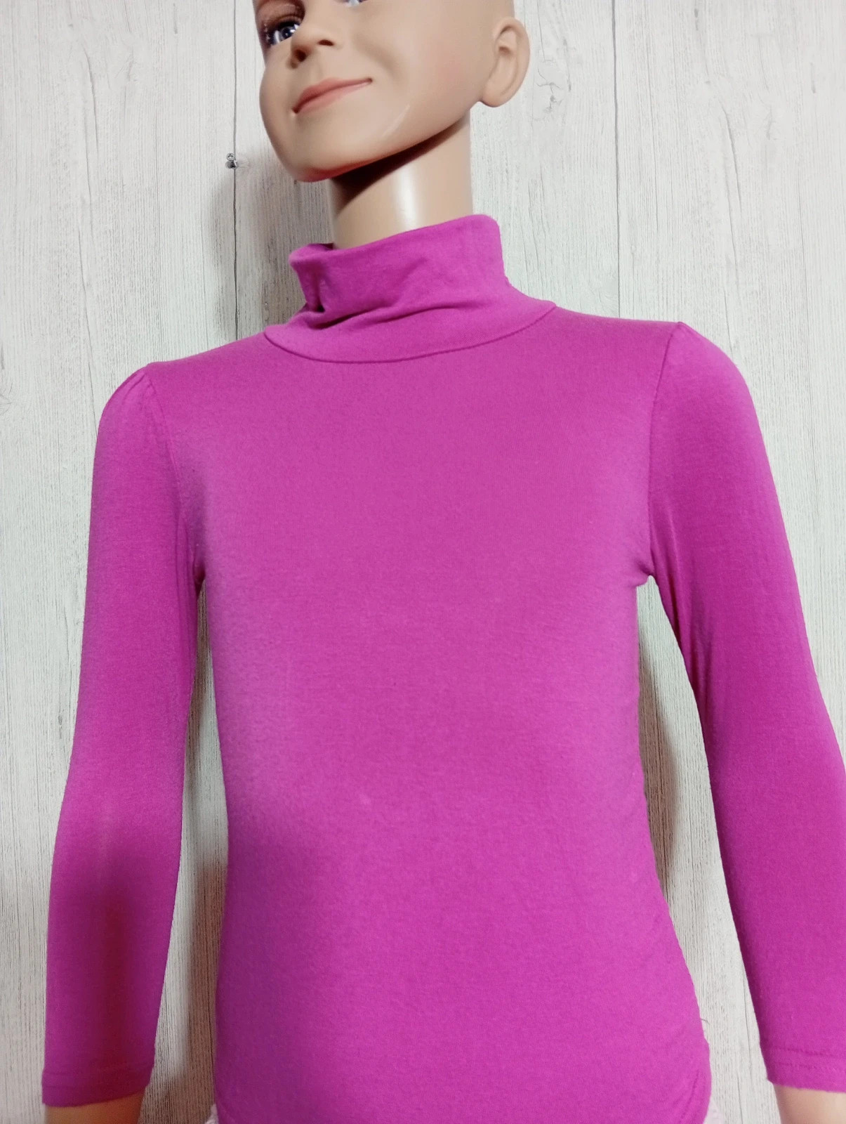 Pull à col roule fille - Taille 5 ans - Eldys - couleur fushia – Eldys – taille 5 ans / 110 cm 2