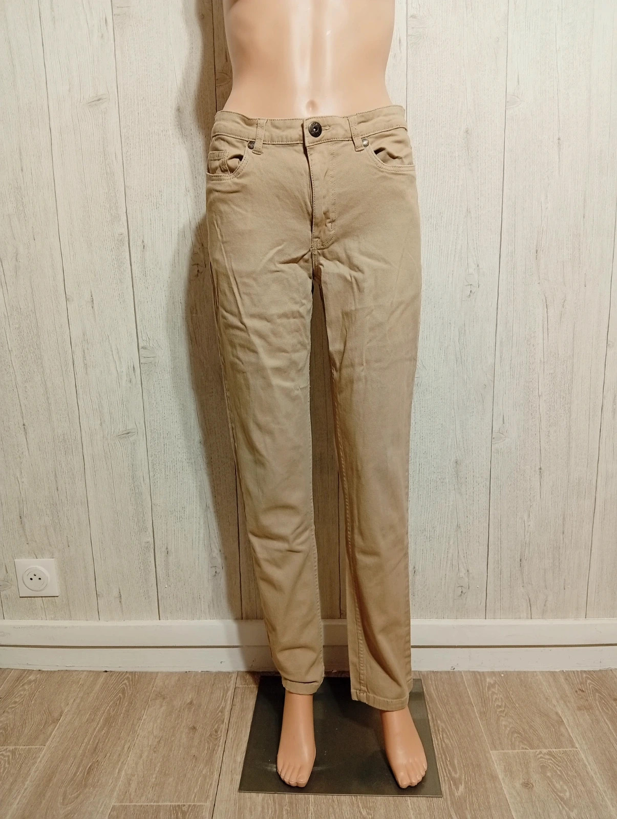 Pantalon femme - Taille L/40 -Influx - couleur beige