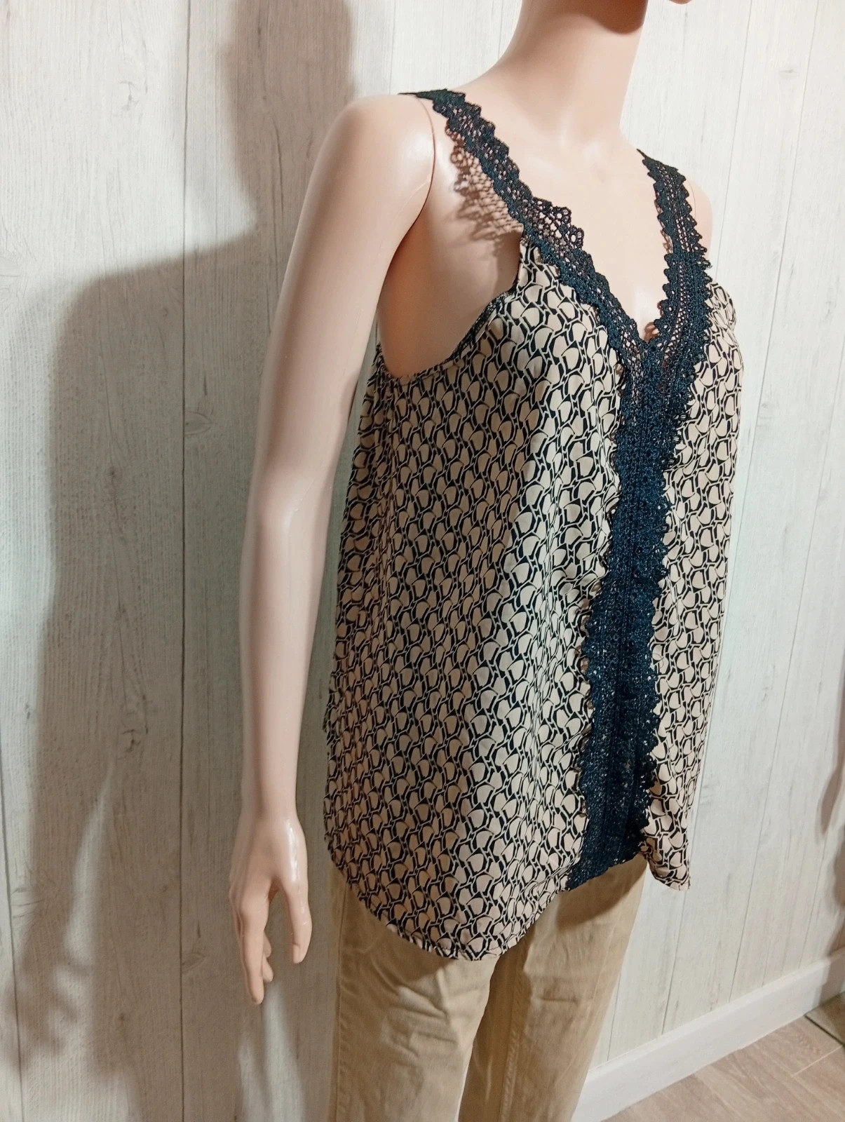 Débardeur femme- Taille M/38 - Shein - couleur noir et marron – Shein – taille M / 38 / 10 4