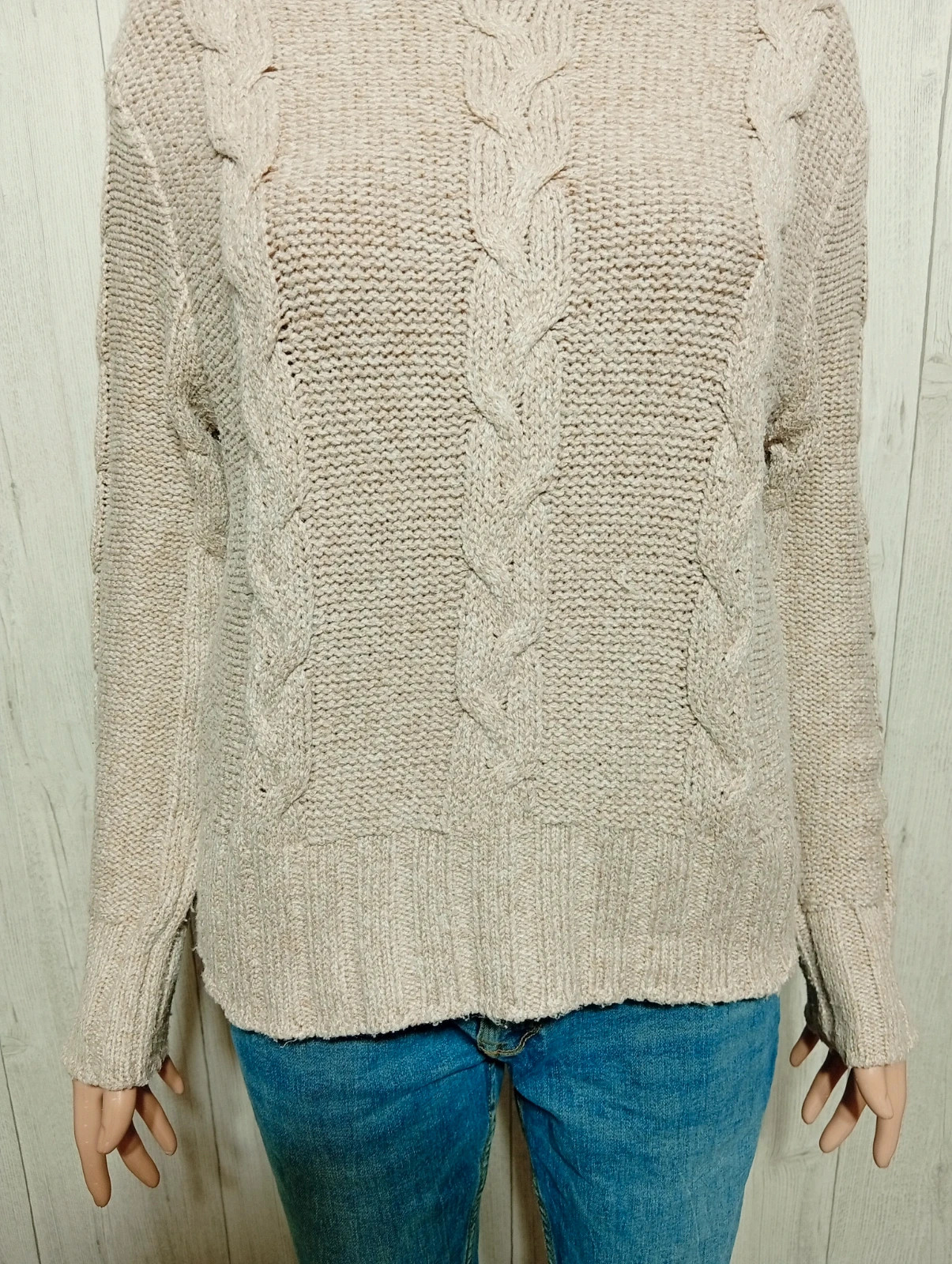 Pull à col roule femme - taille M/38 - Shein - couleur beige – Shein – taille M / 38 / 10 3