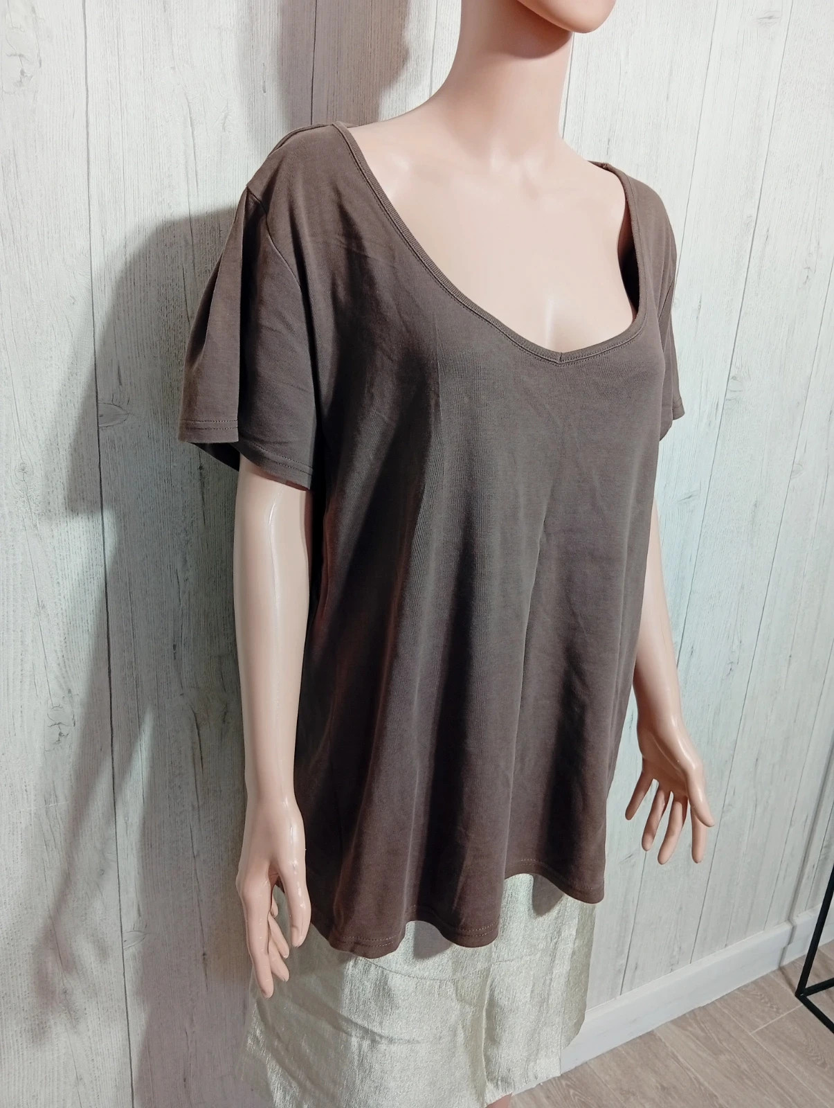T-shirt femme - Taille 58/60 -- couleur marron – ikebana – taille 9XL / 58 / 30 4