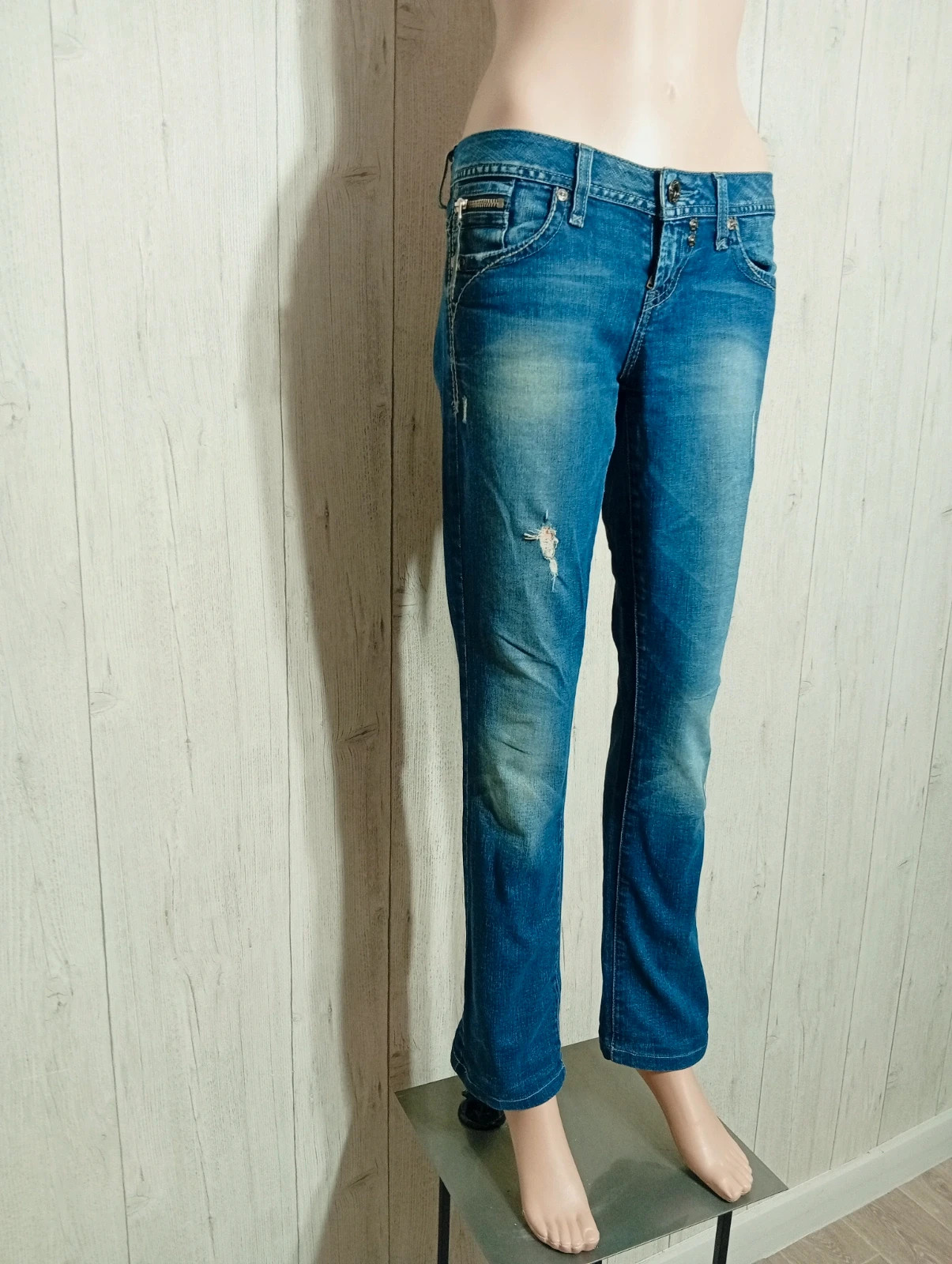 Jeans femme - taille M/38 - Guess - couleur marrine – GUESS – taille M / 38 / 10 4