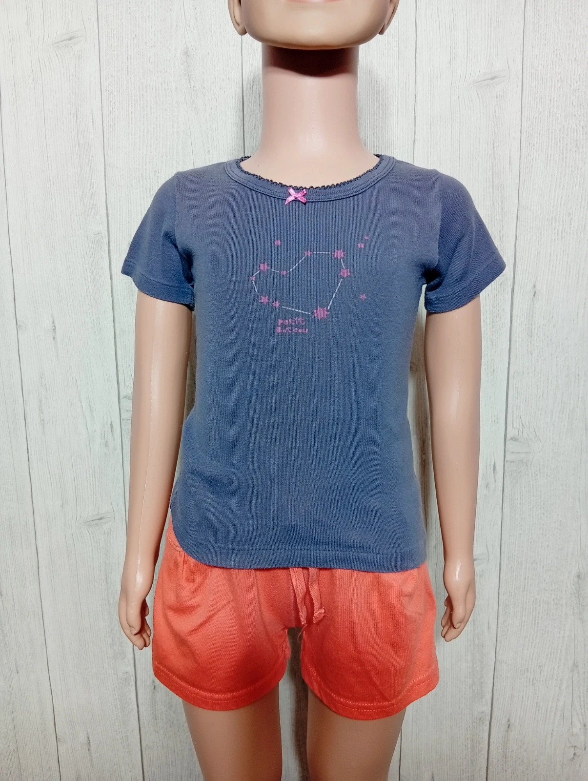 T-shirt manche courte fille-Taille 3ans ( 94 cm) - Petit Bateau- couleur violet