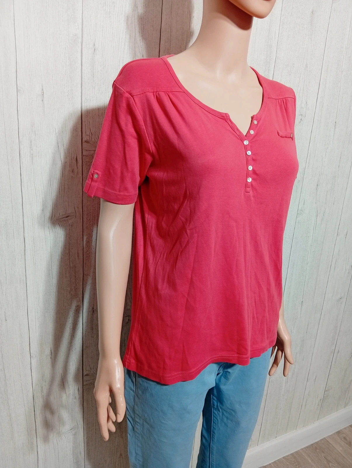 T-shirt manche courte femme - Taille 38/40- Damart - couleur corail – Damart – taille M / 38 / 10 4