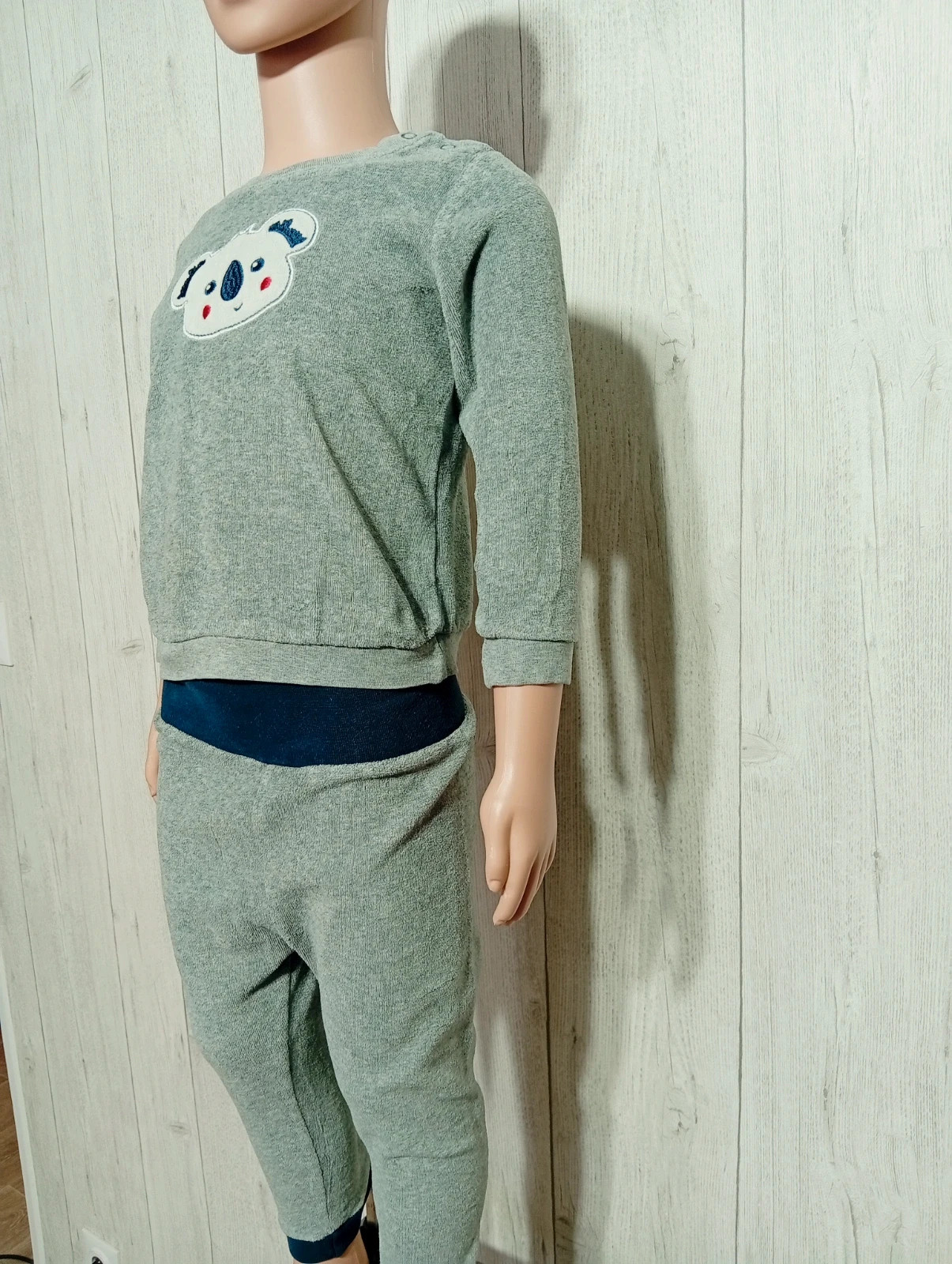 Ensemble de pyjama 2 pièces- taille 12/24 mois -Lupilu- couleur gris et marine – Lupilu – taille 18-24 mois / 86 cm 5