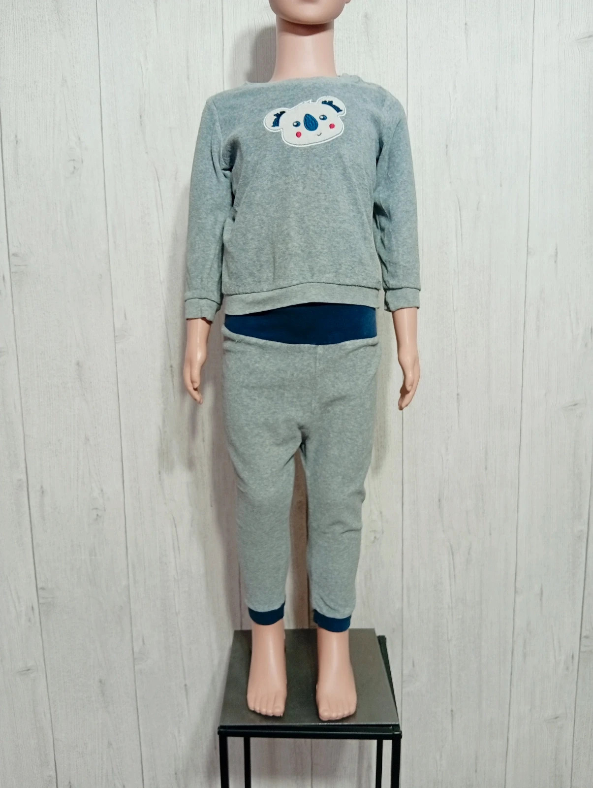 Ensemble de pyjama 2 pièces- taille 12/24 mois -Lupilu- couleur gris et marine