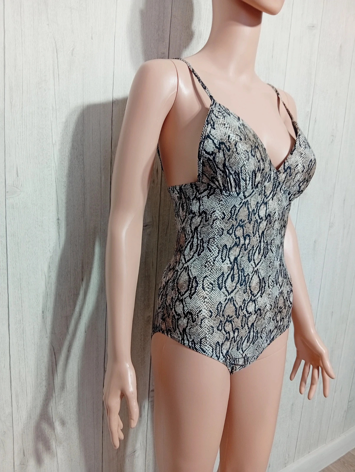 Maillot de bain 1 pièce femme - taille M/38- zeeman - couleur marron et noir – Zeeman – taille M / 38 / 10 4