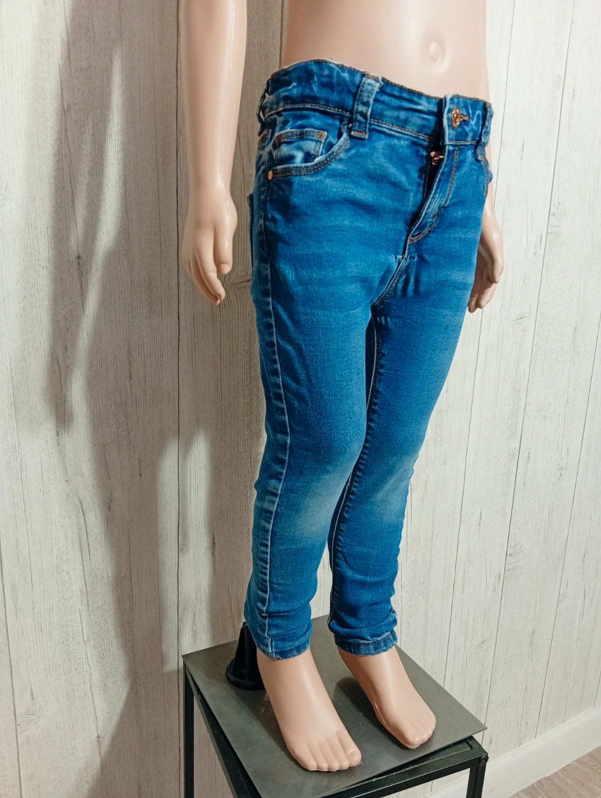 Jeans fille - Taille 4/5 ans (110 cm)- denim co - couleur marine – Denim Co – taille 5 ans / 110 cm 4
