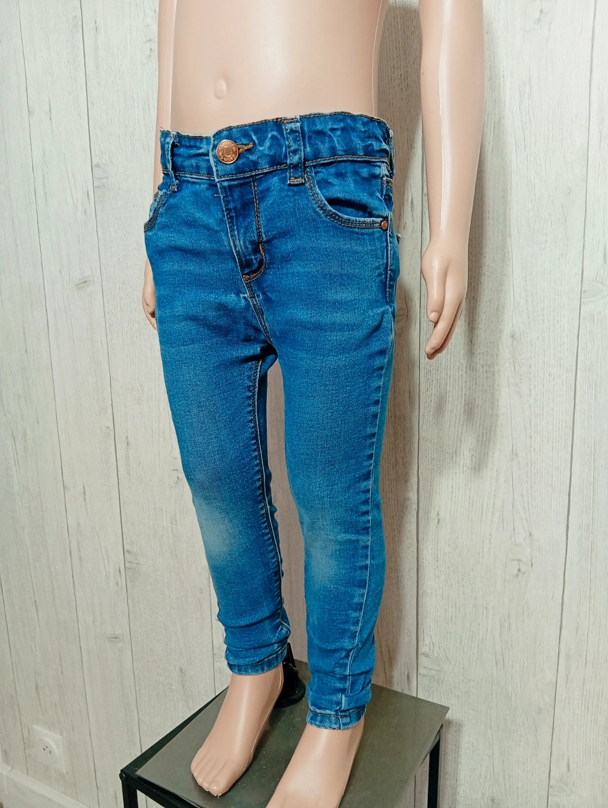 Jeans fille - Taille 4/5 ans (110 cm)- denim co - couleur marine – Denim Co – taille 5 ans / 110 cm 5