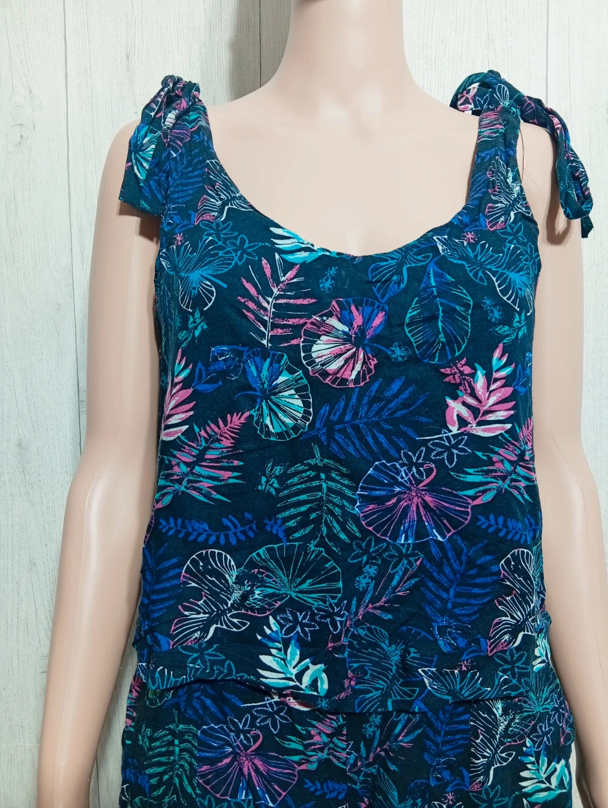Combi short femme- Taille M/38- inextenso- couleur noir multicolore – In Extenso – taille M / 38 / 10 2