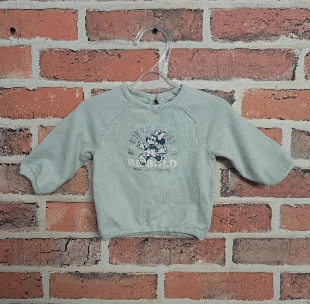 Pull fille - Taille 1 mois - Disney - couleur menthe – Disney – taille 1-3 mois / 56 cm