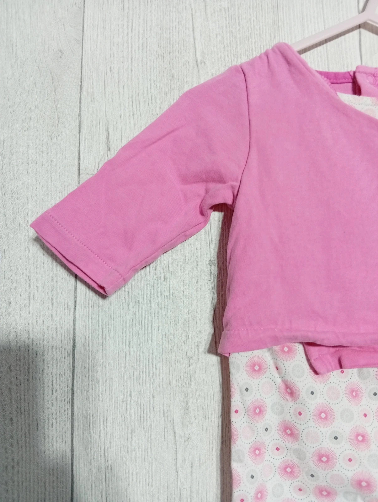 Pyjama 1 pièce fille - Taille 3 mois ( 60 cm) - obaibi - couleur fushia blanc et gris – Obaïbi – taille 3-6 mois / 62 cm 4