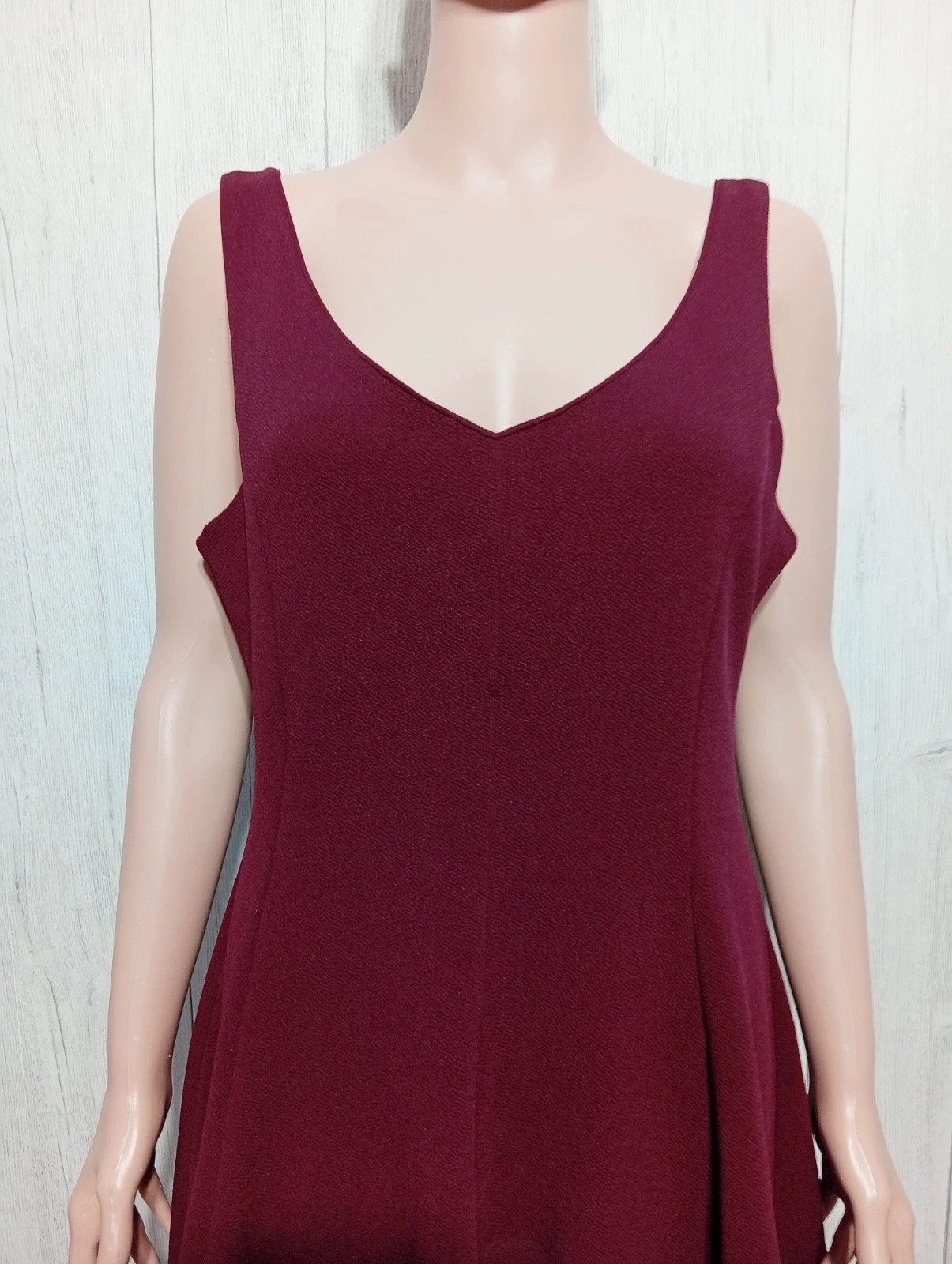 Robe femme- Taille XL/42 - La Halle - couleur bordeau – La Halle – taille XL / 42 / 14 2