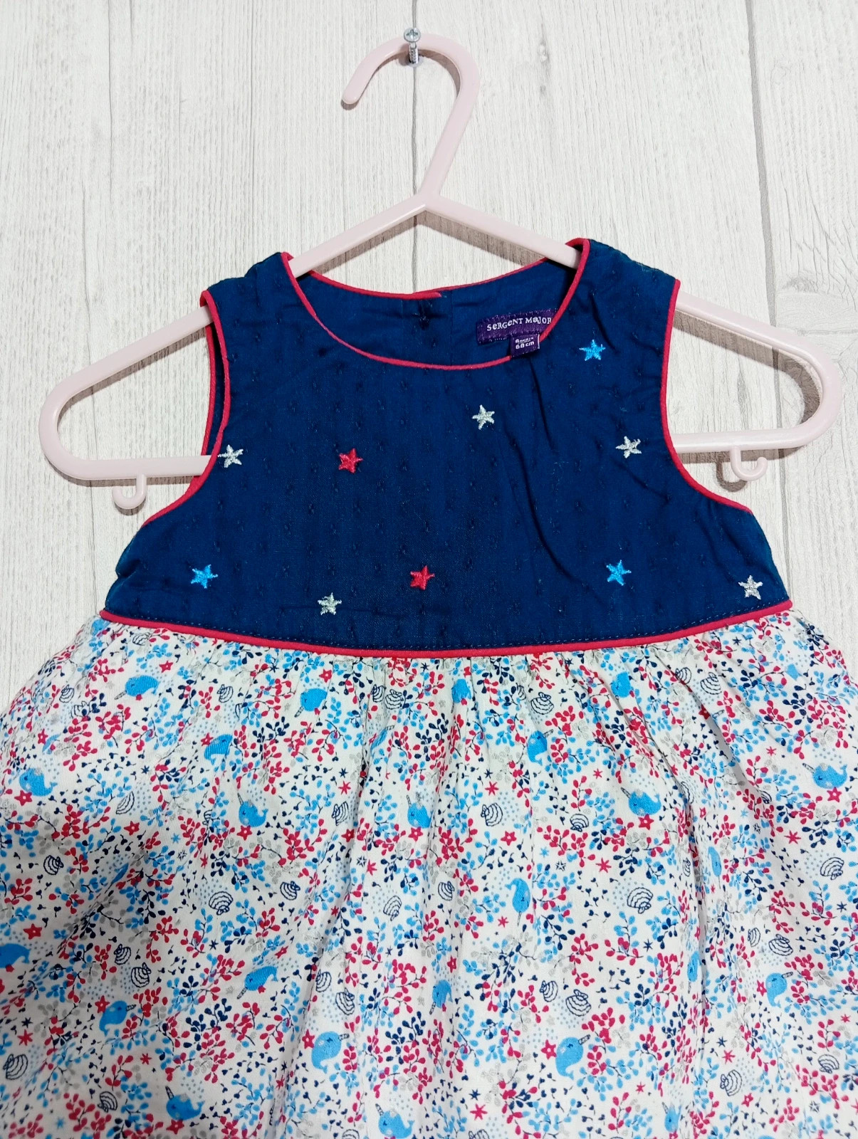 Robe fille - Taille 6 mois ( 68 cm) - Sergent Major- couleur marine blanc multicolore – Sergent Major – taille 6-9 mois / 68 cm 2