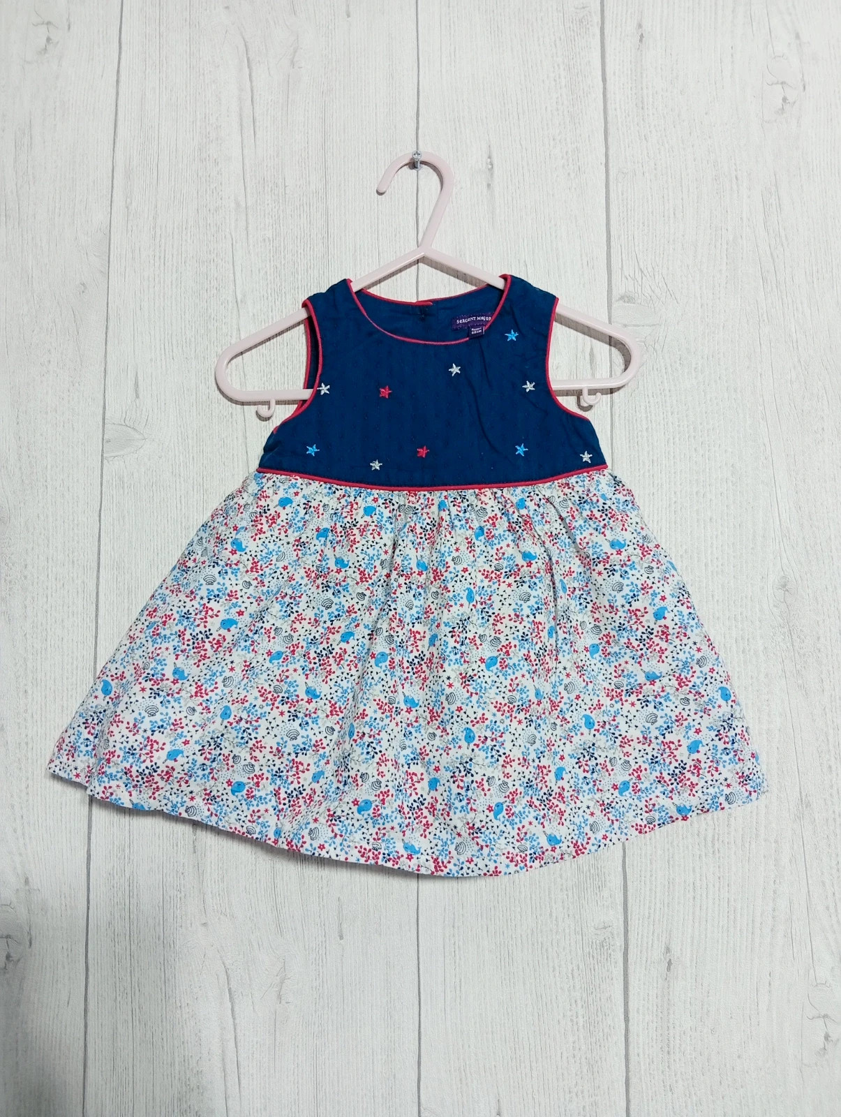 Robe fille - Taille 6 mois ( 68 cm) - Sergent Major- couleur marine blanc multicolore