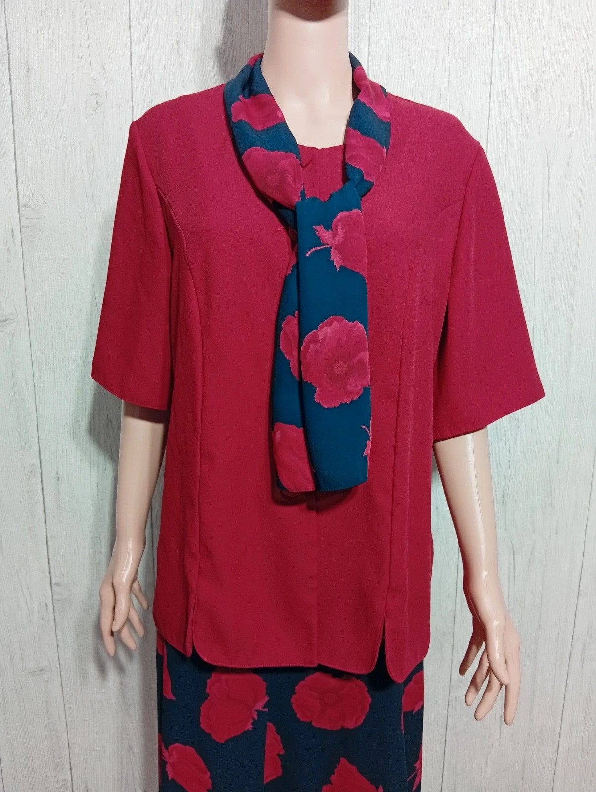 Ensemble tailleur femme - Taille 46 - Canda - couleur rouge et noir – Canda – taille XXXL / 46 / 18 2